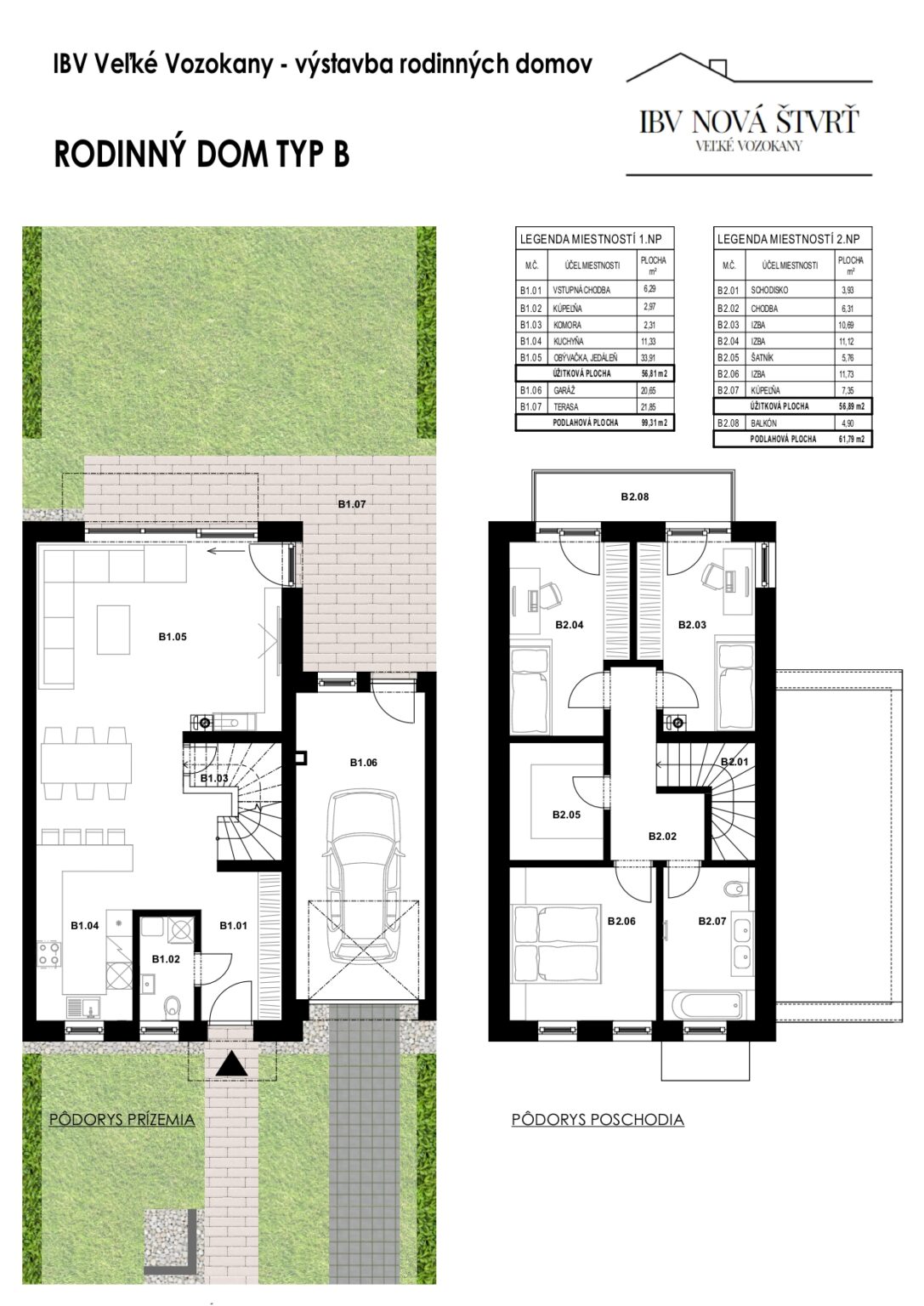 IBV Nová štvrť - B4 - Pôdorys