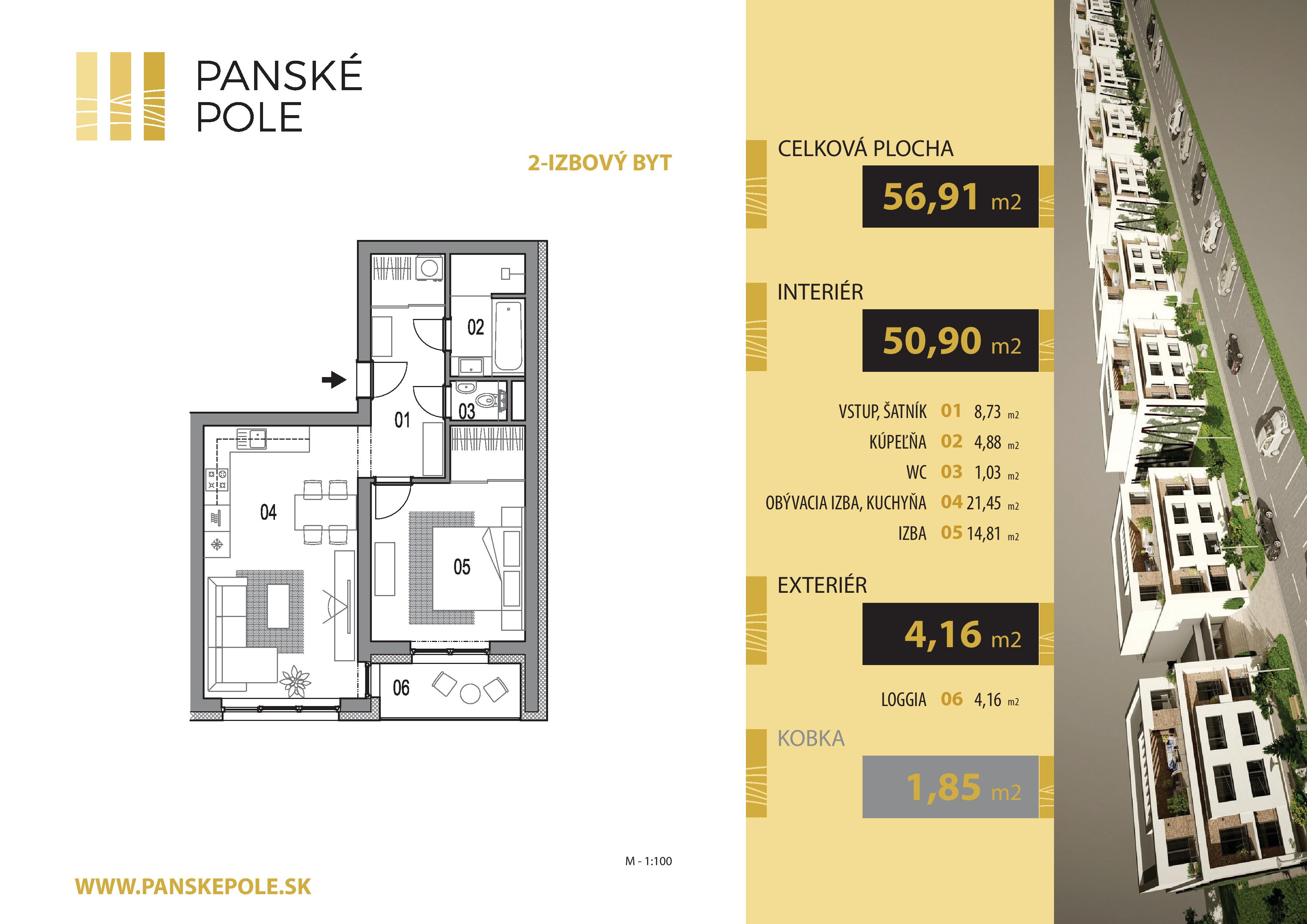Panské Pole - LUCERNA 1.7 - Pôdorys