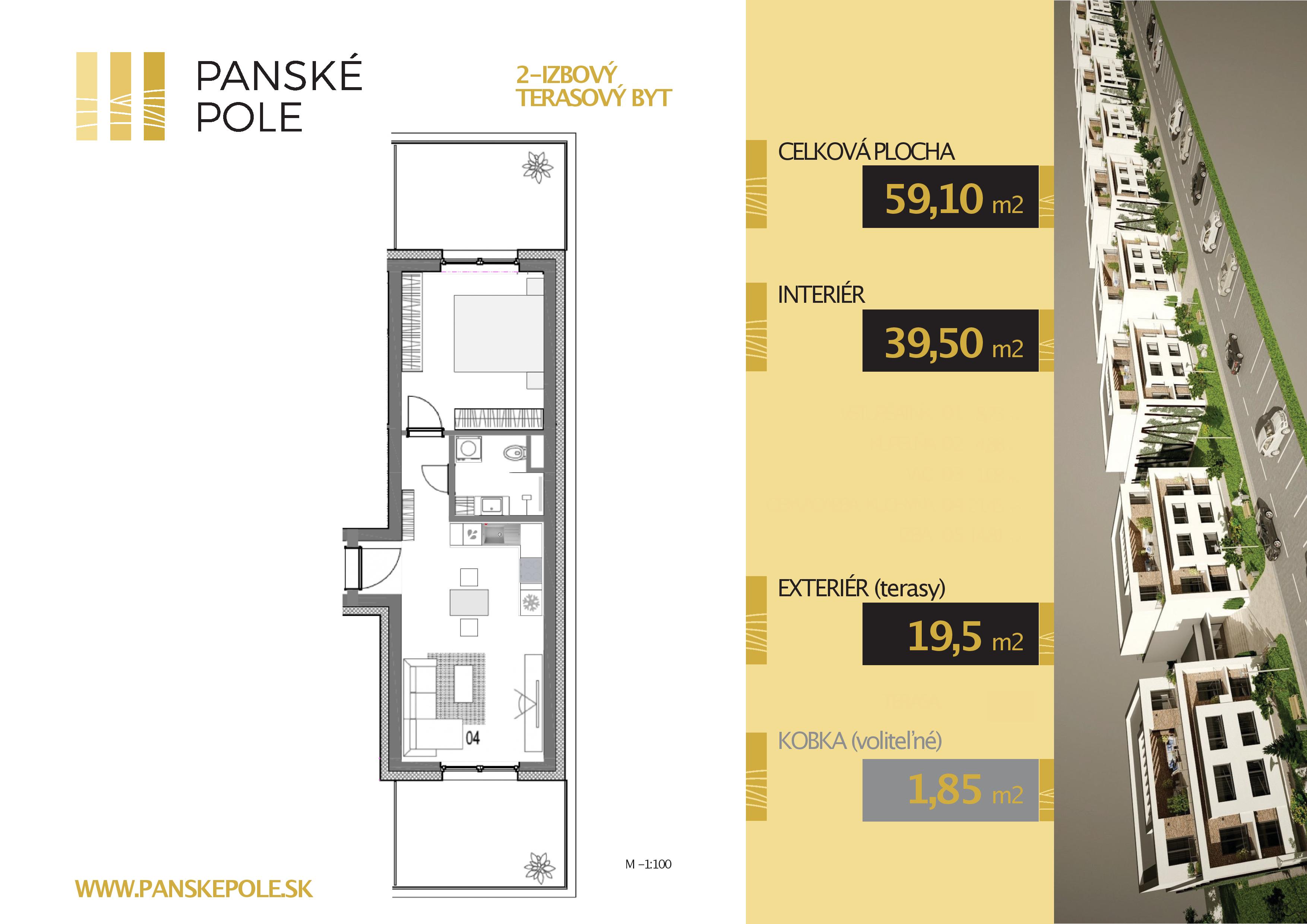 Panské Pole - LUCERNA 3.20terasovy - Pôdorys
