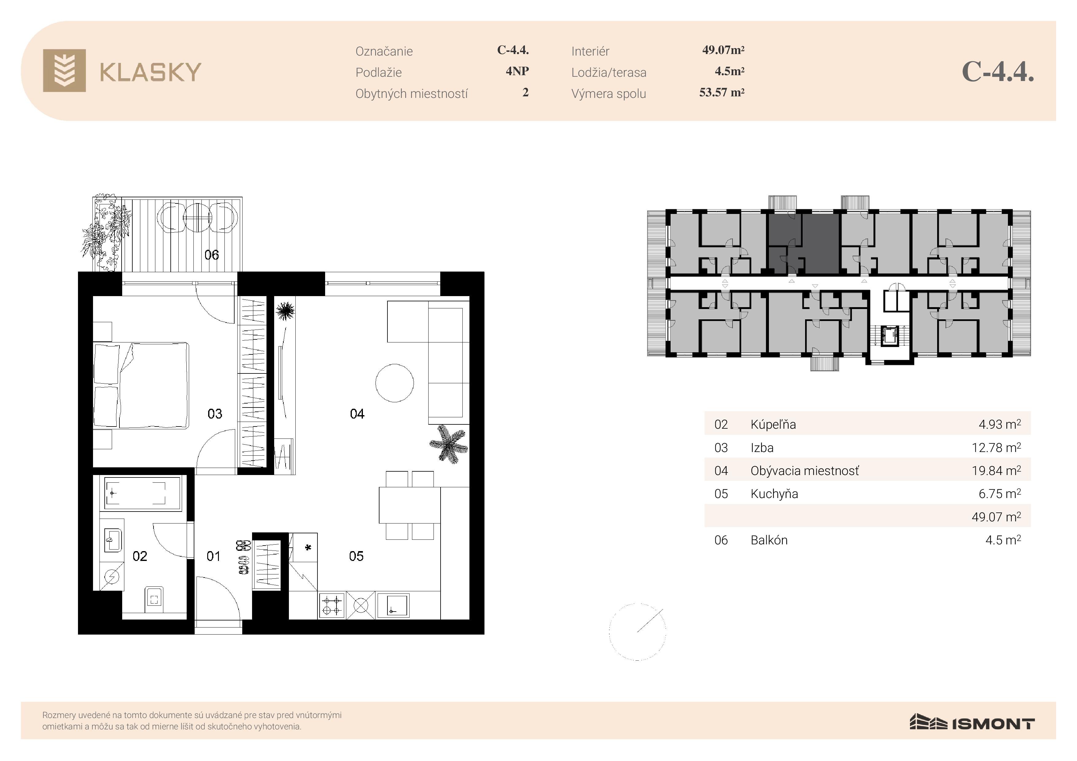 Klasky - C-4.4. - Pôdorys