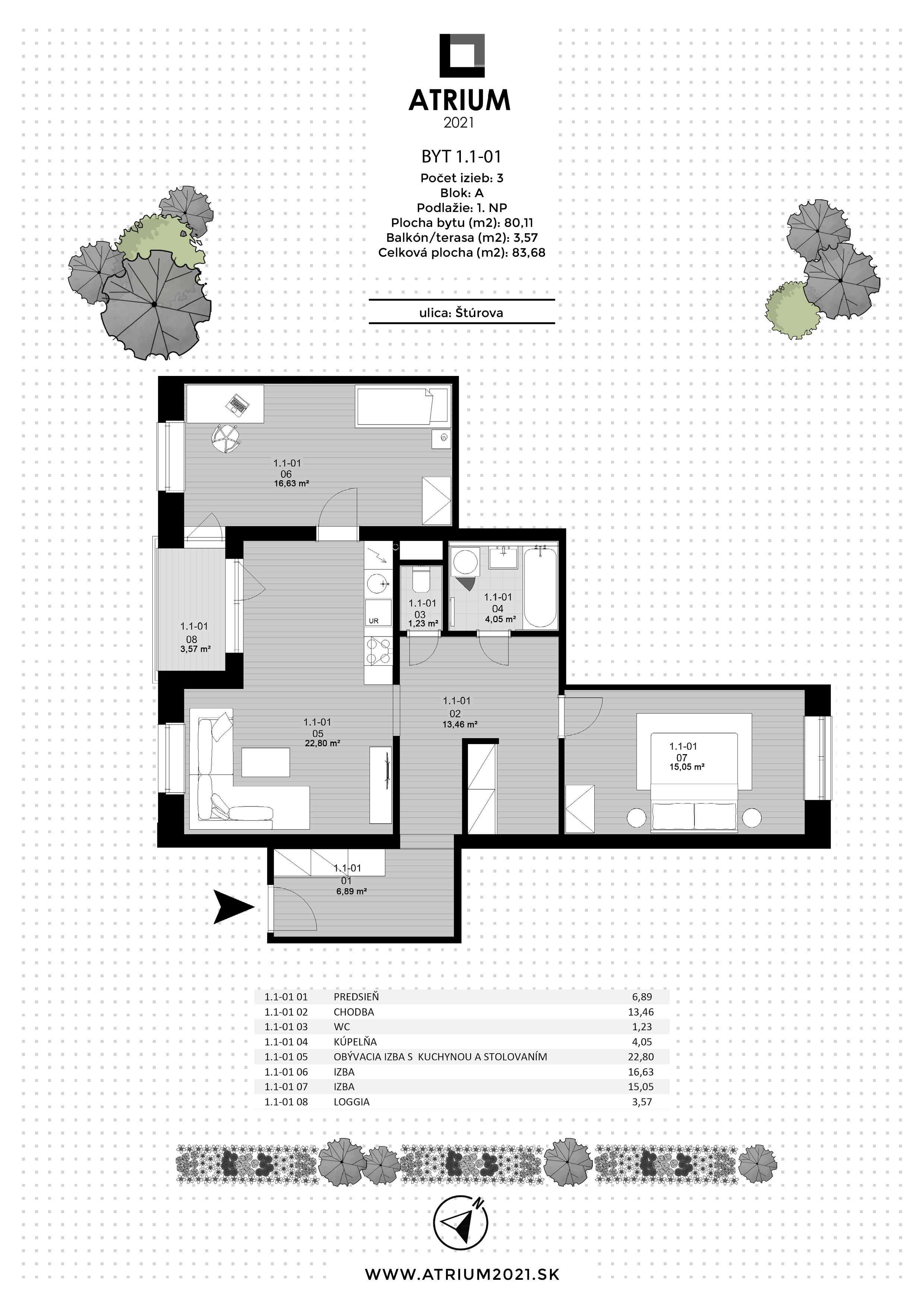 Atrium 2021 - 1.1-01 - Pôdorys