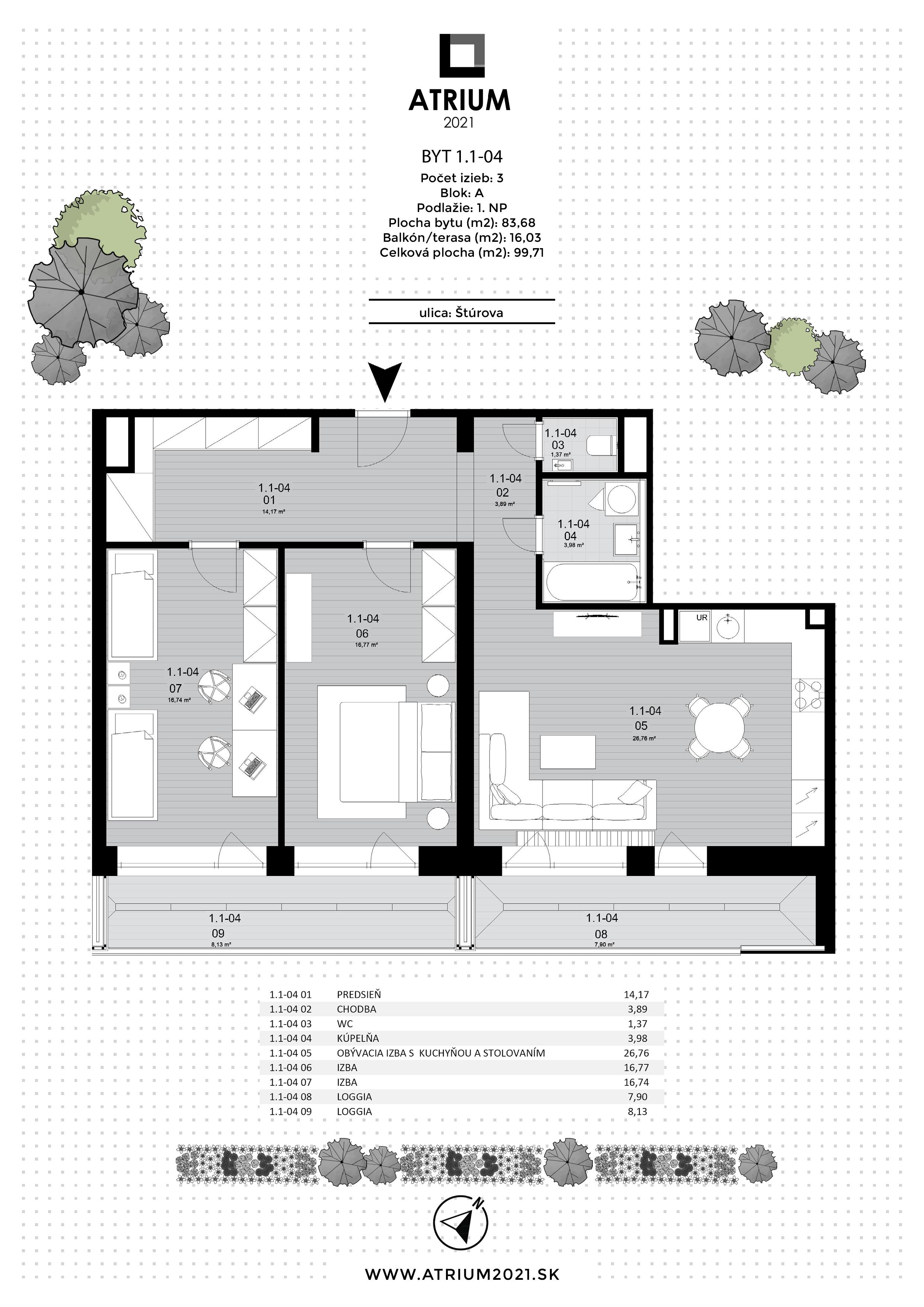 Atrium 2021 - 1.1-04 - Pôdorys