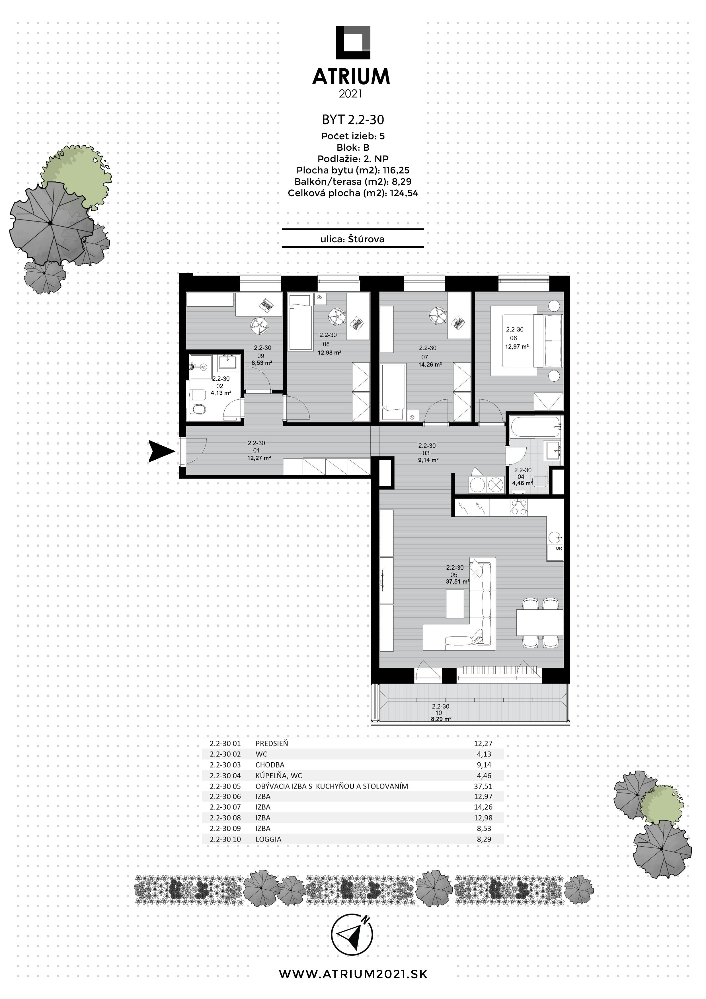 Atrium 2021 - 2.2-30 - Pôdorys