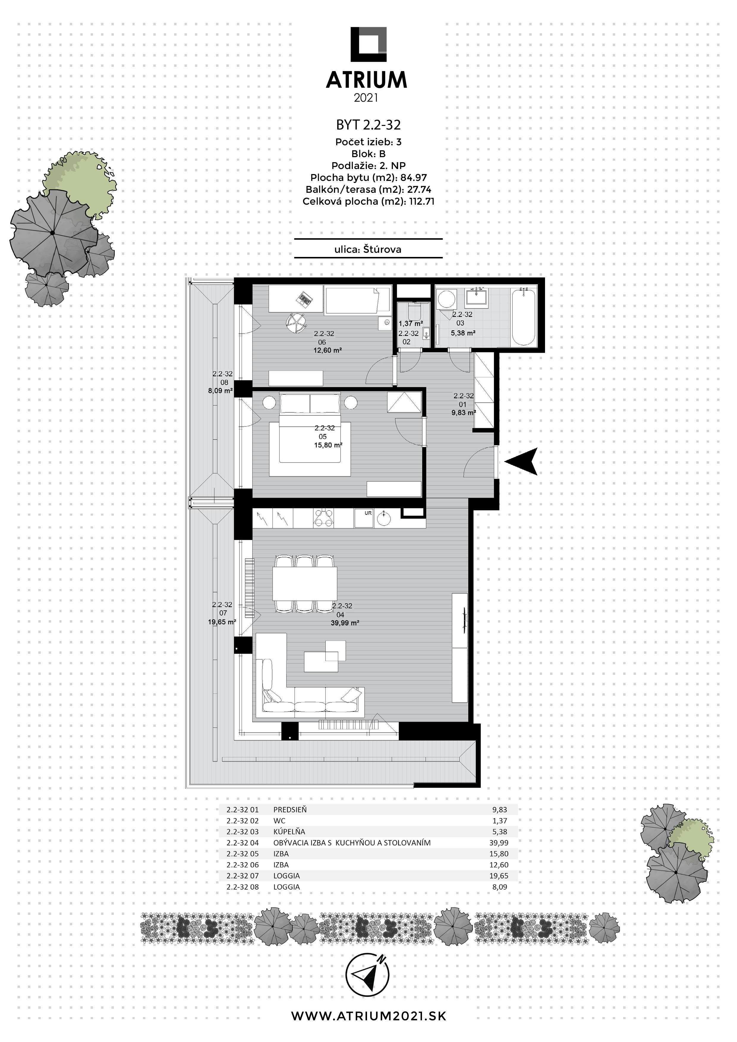 Atrium 2021 - 2.2-32 - Pôdorys
