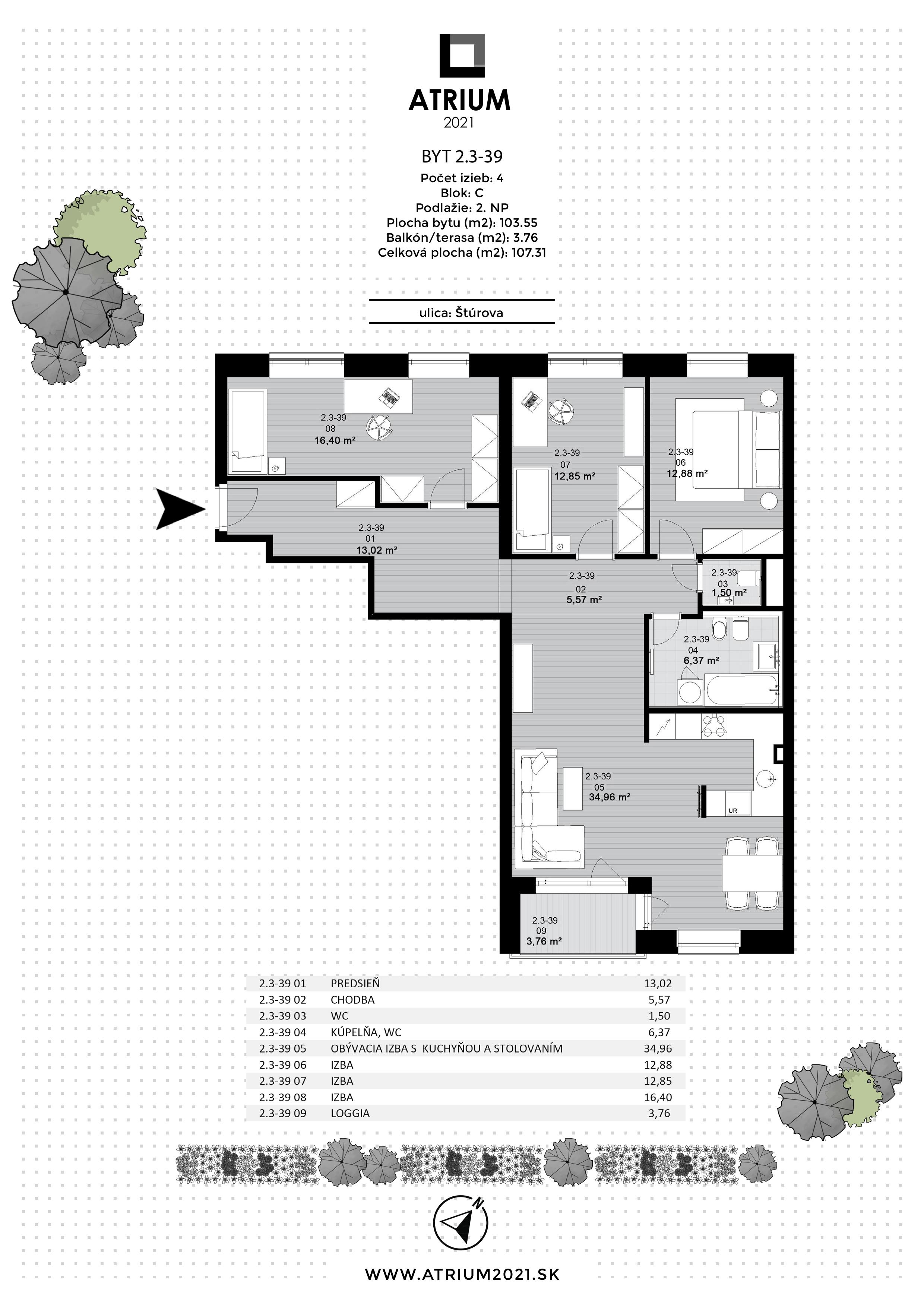 Atrium 2021 - 2.3-39 - Pôdorys