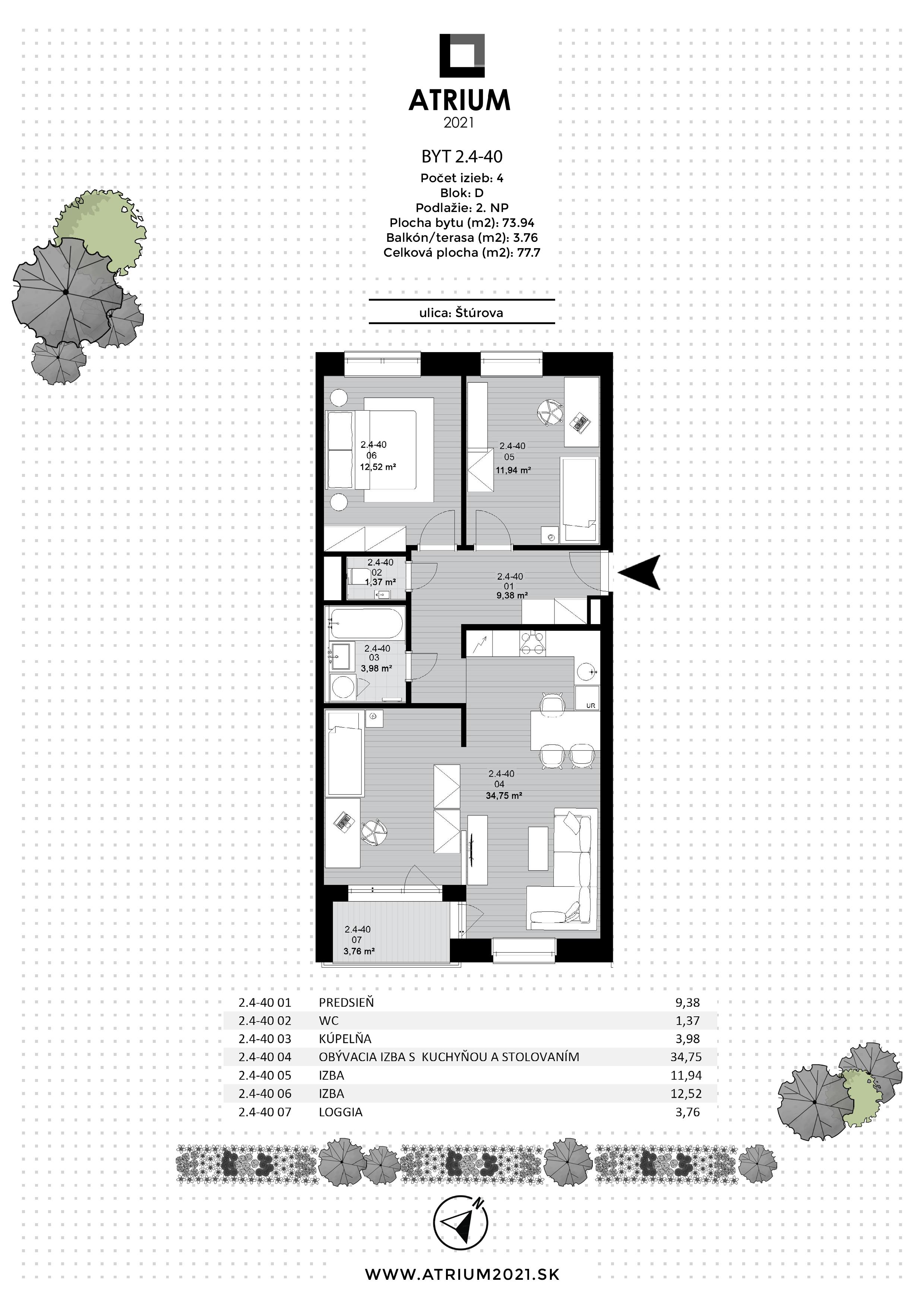 Atrium 2021 - 2.4-40 - Pôdorys