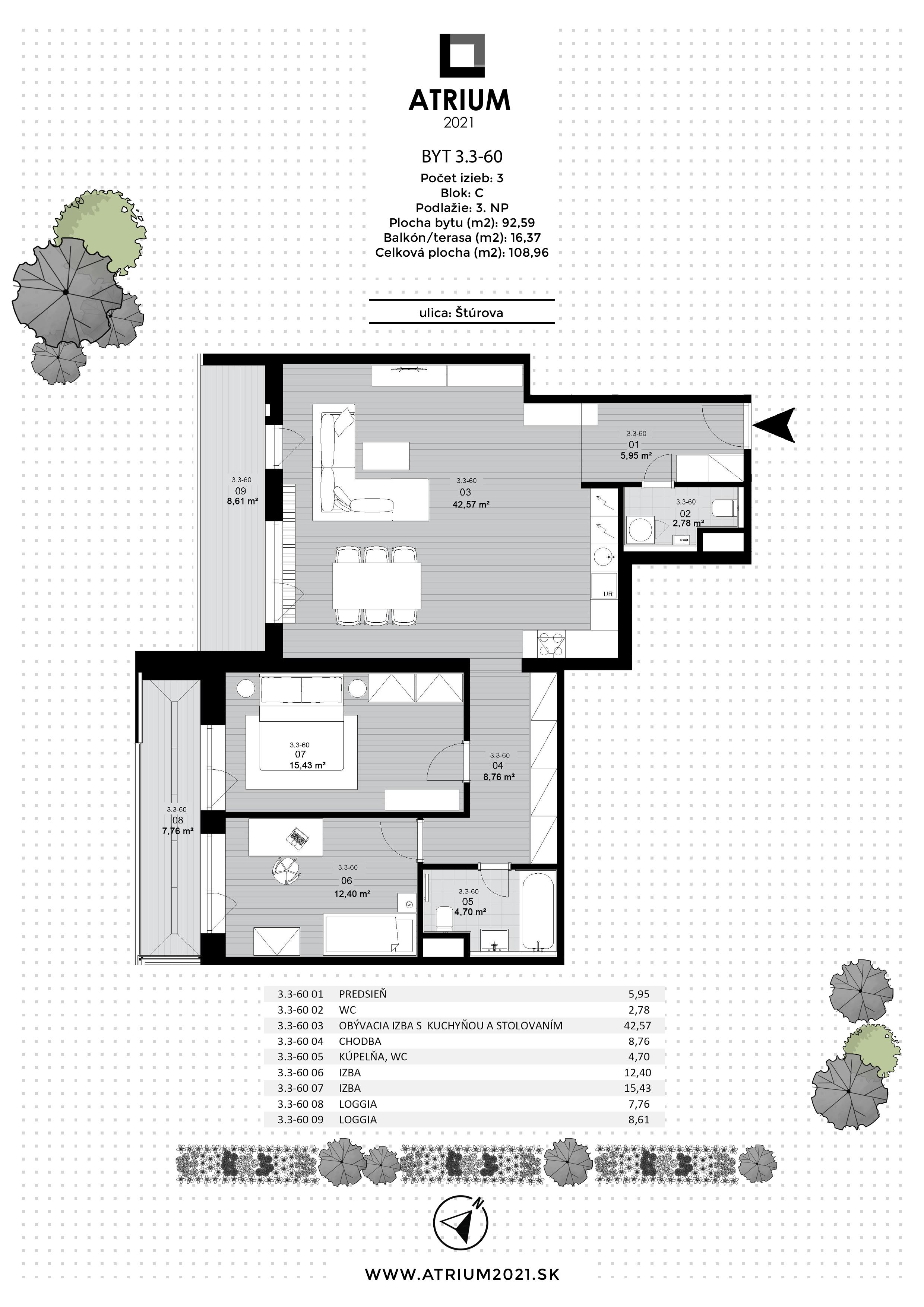 Atrium 2021 - 3.3-60 - Pôdorys