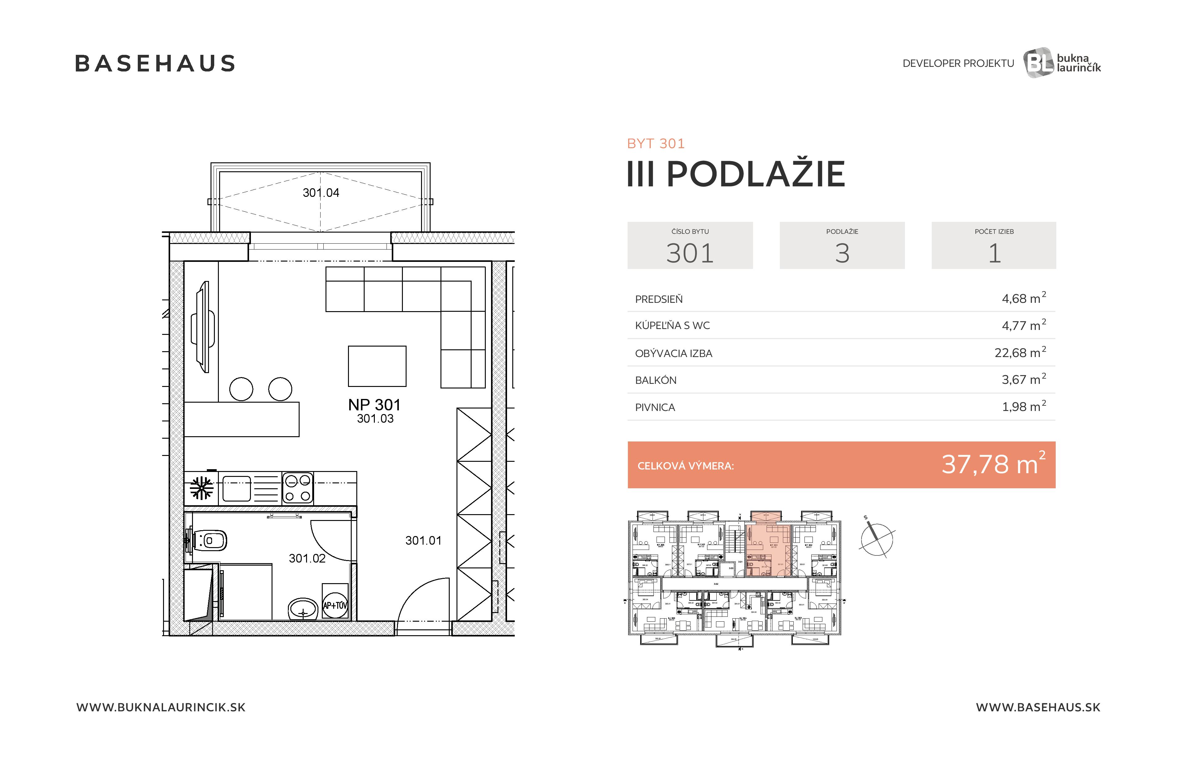 Basehaus - 301 - Pôdorys