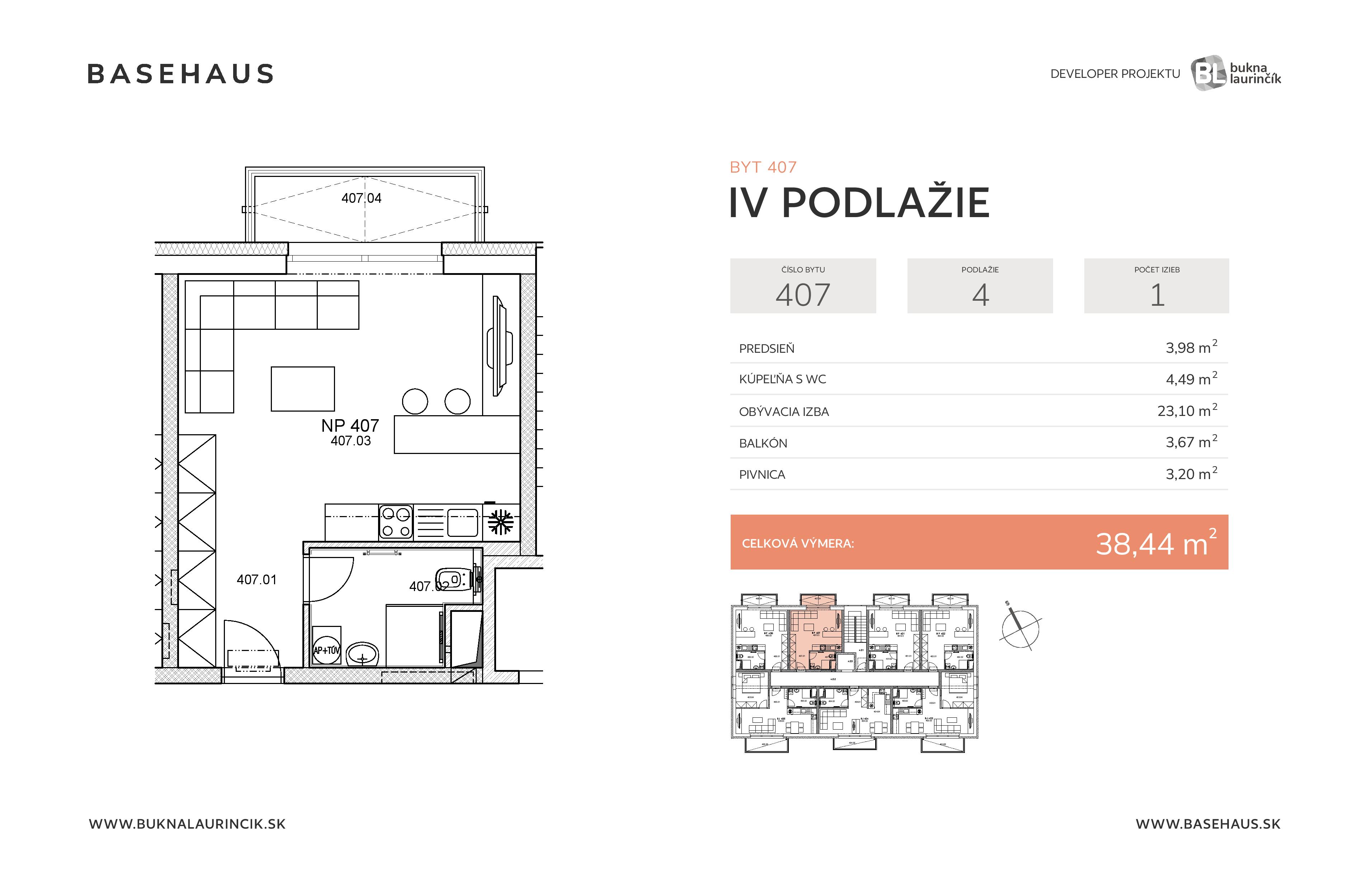 Basehaus - 407 - Pôdorys
