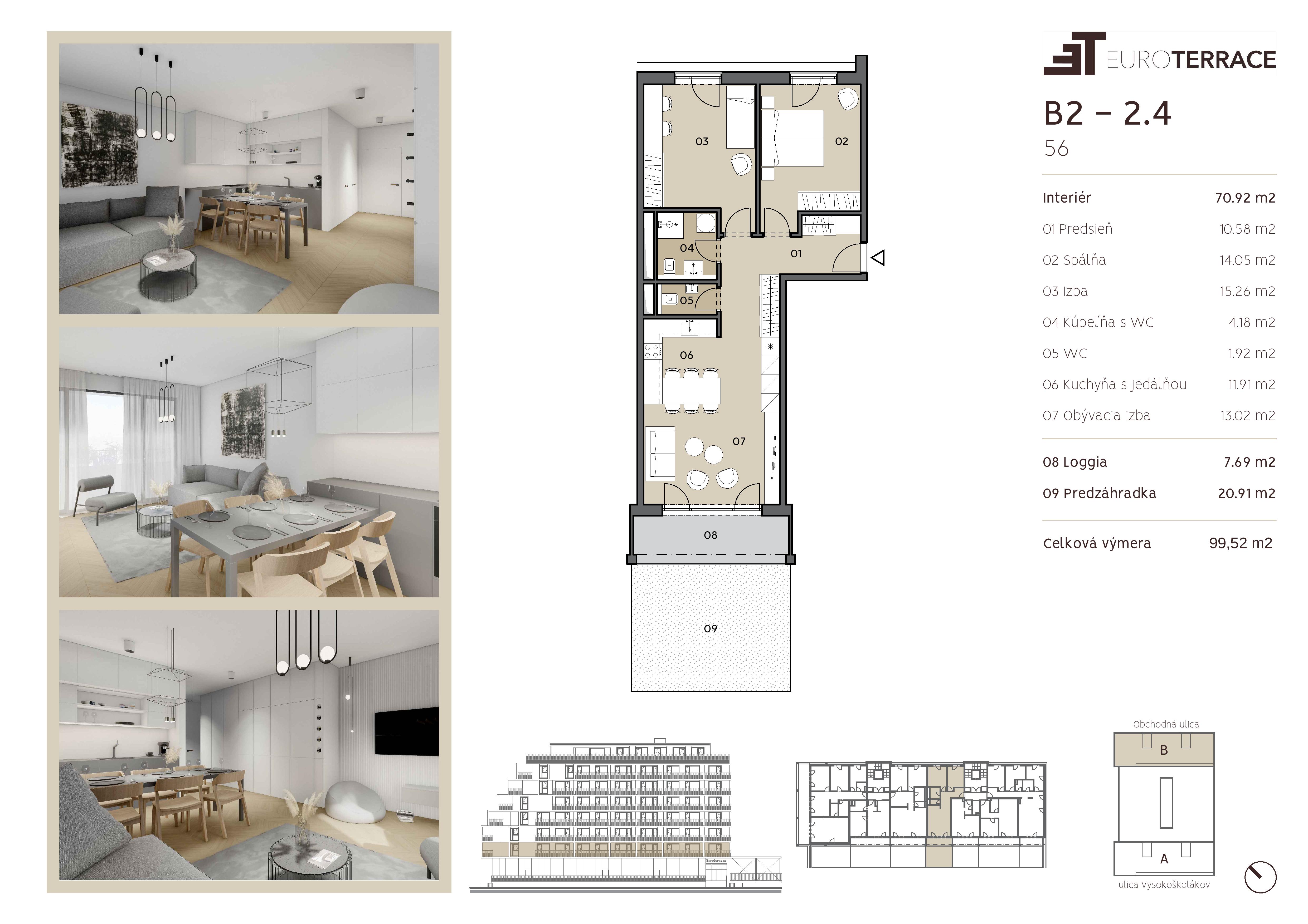 Euroterrace - B2-2.4 - Pôdorys