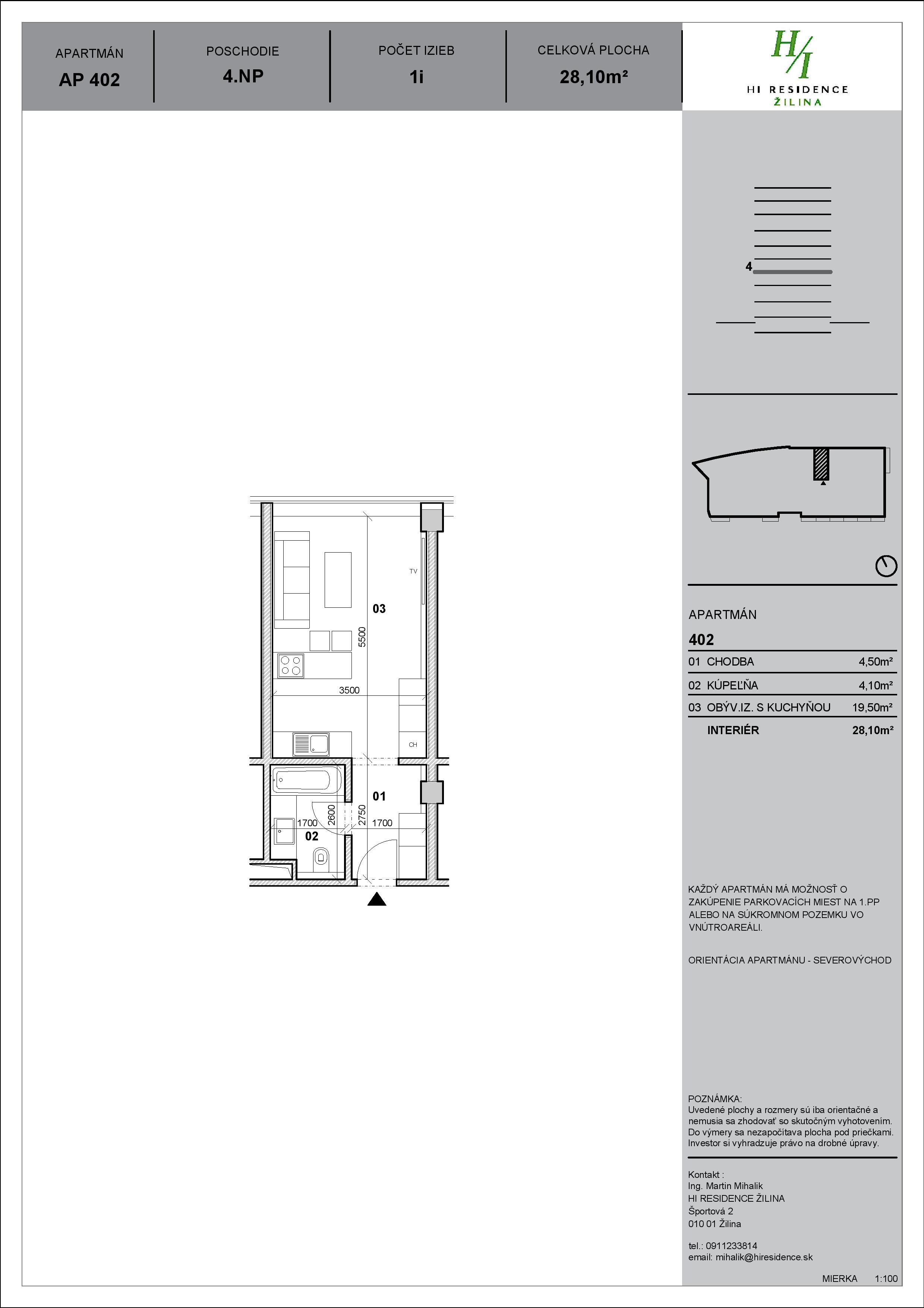 HI Residence - 402 - Pôdorys