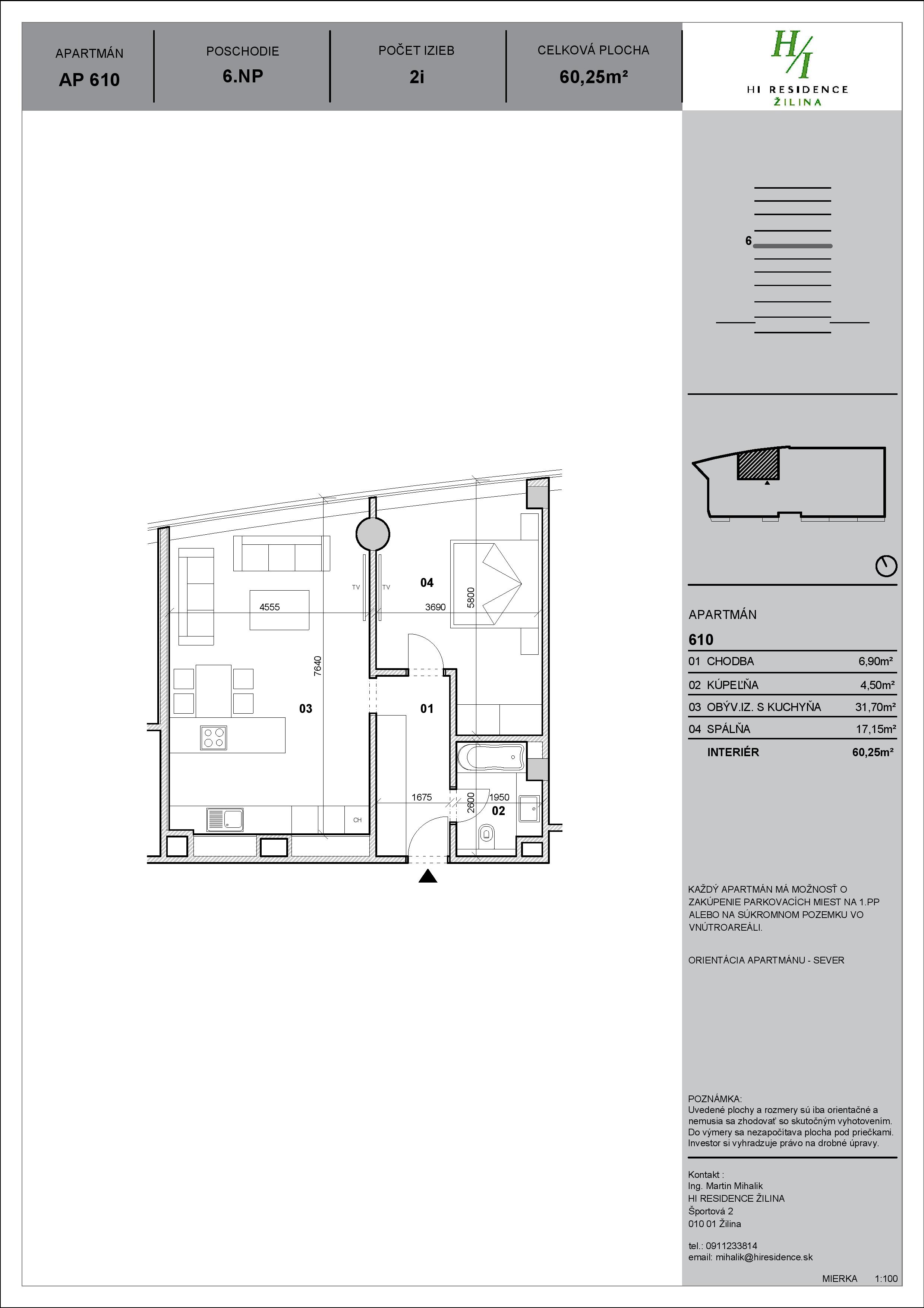 HI Residence - 610 - Pôdorys