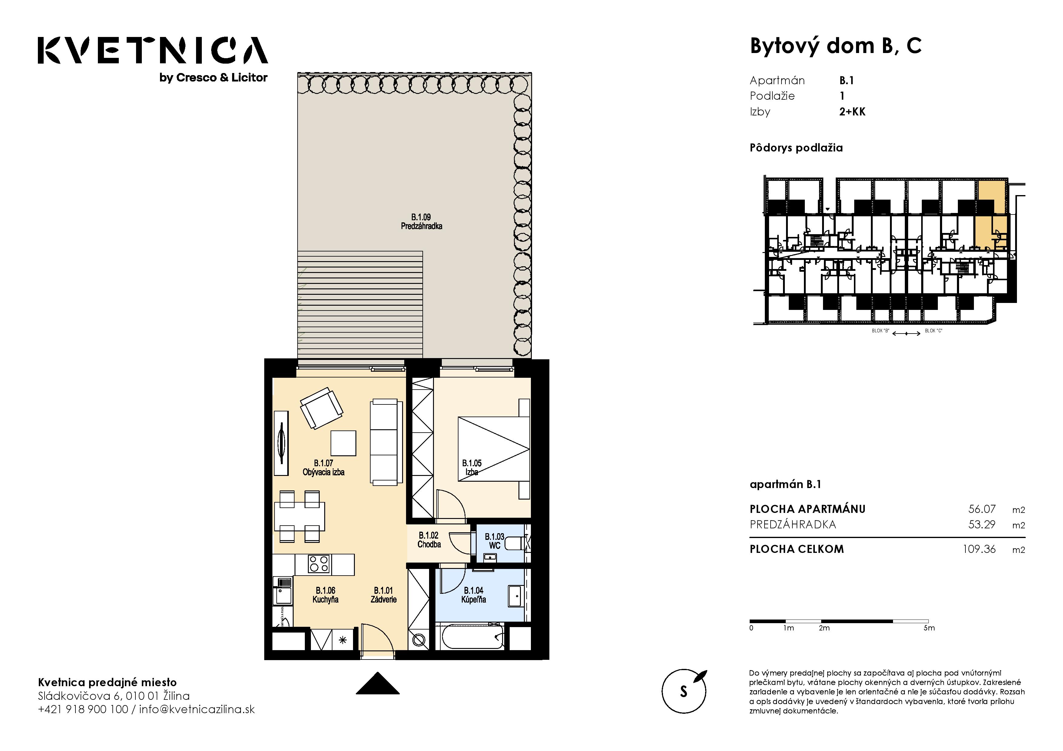 Kvetnica - 1.B - Pôdorys