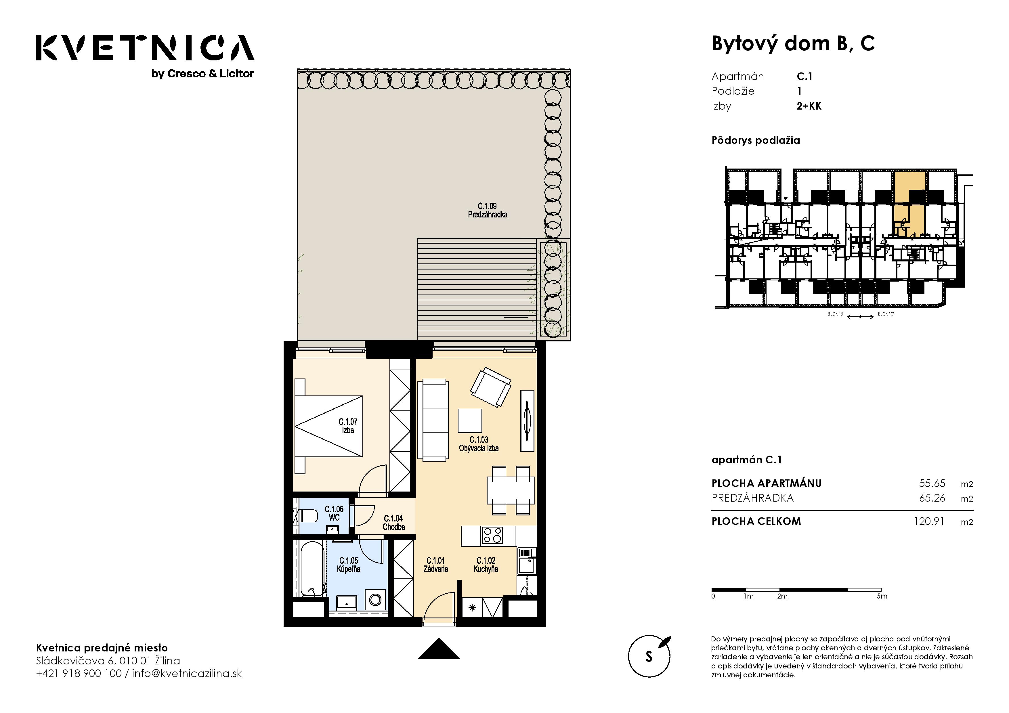 Kvetnica - 1.C - Pôdorys