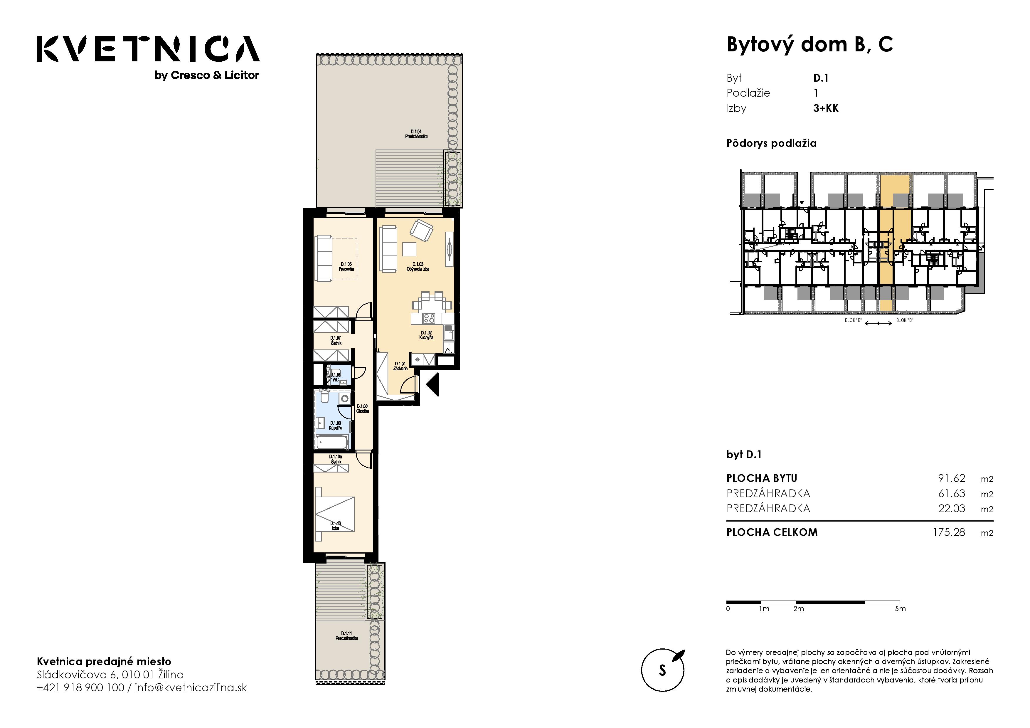 Kvetnica - 1.D - Pôdorys