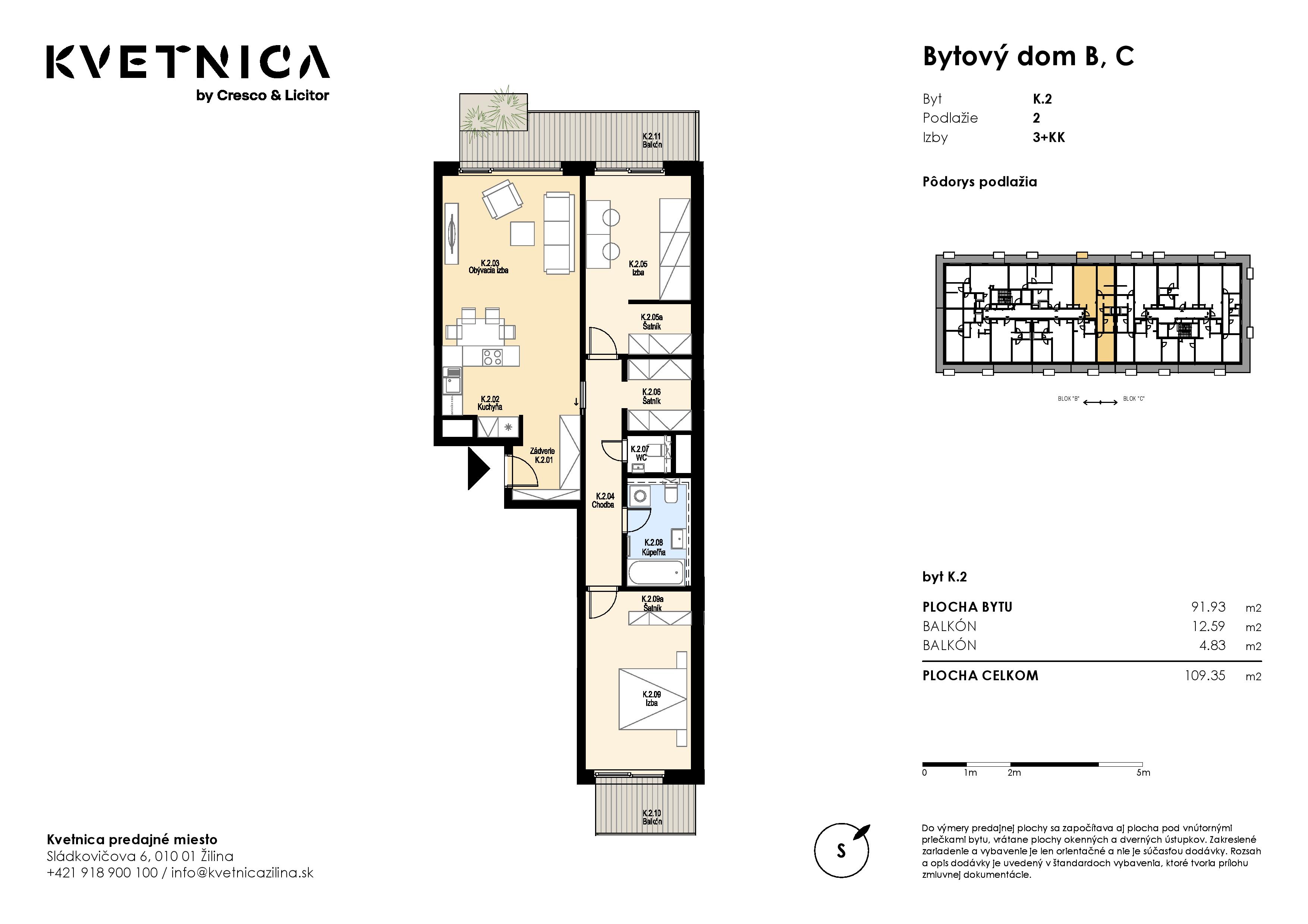 Kvetnica - 2.K - Pôdorys