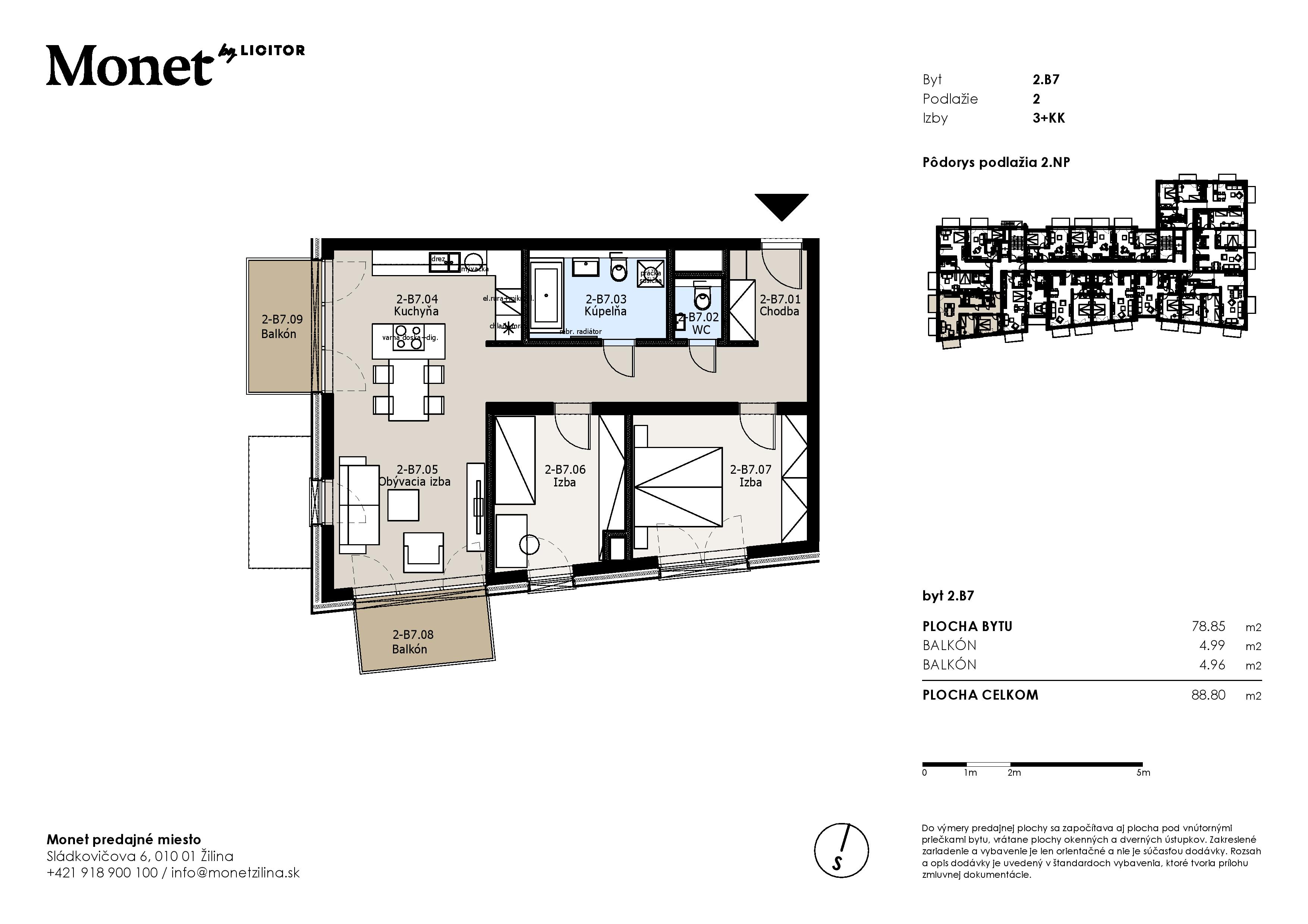 Monet - 2 B7 - Pôdorys