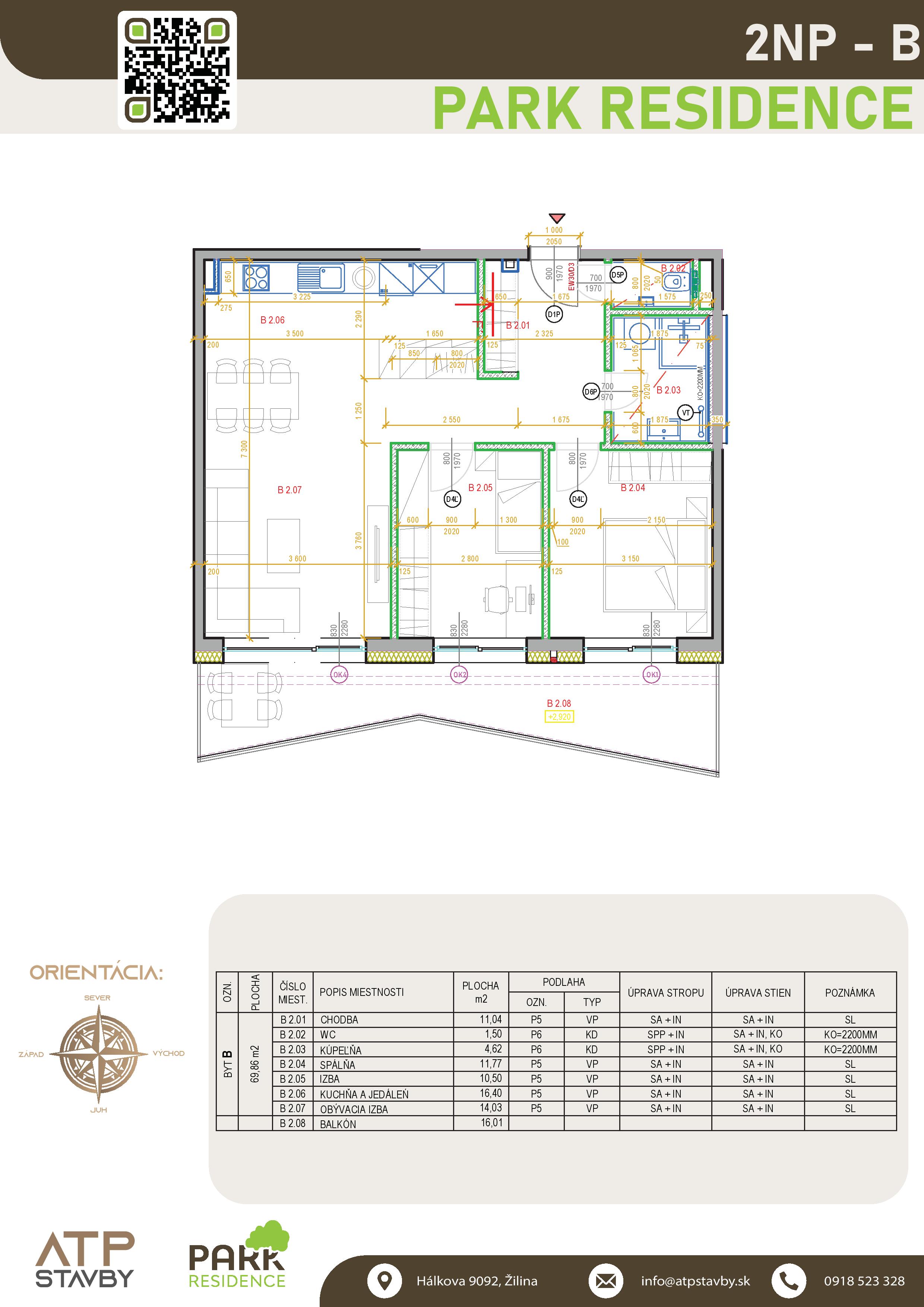 Park Residence - 2B - Pôdorys
