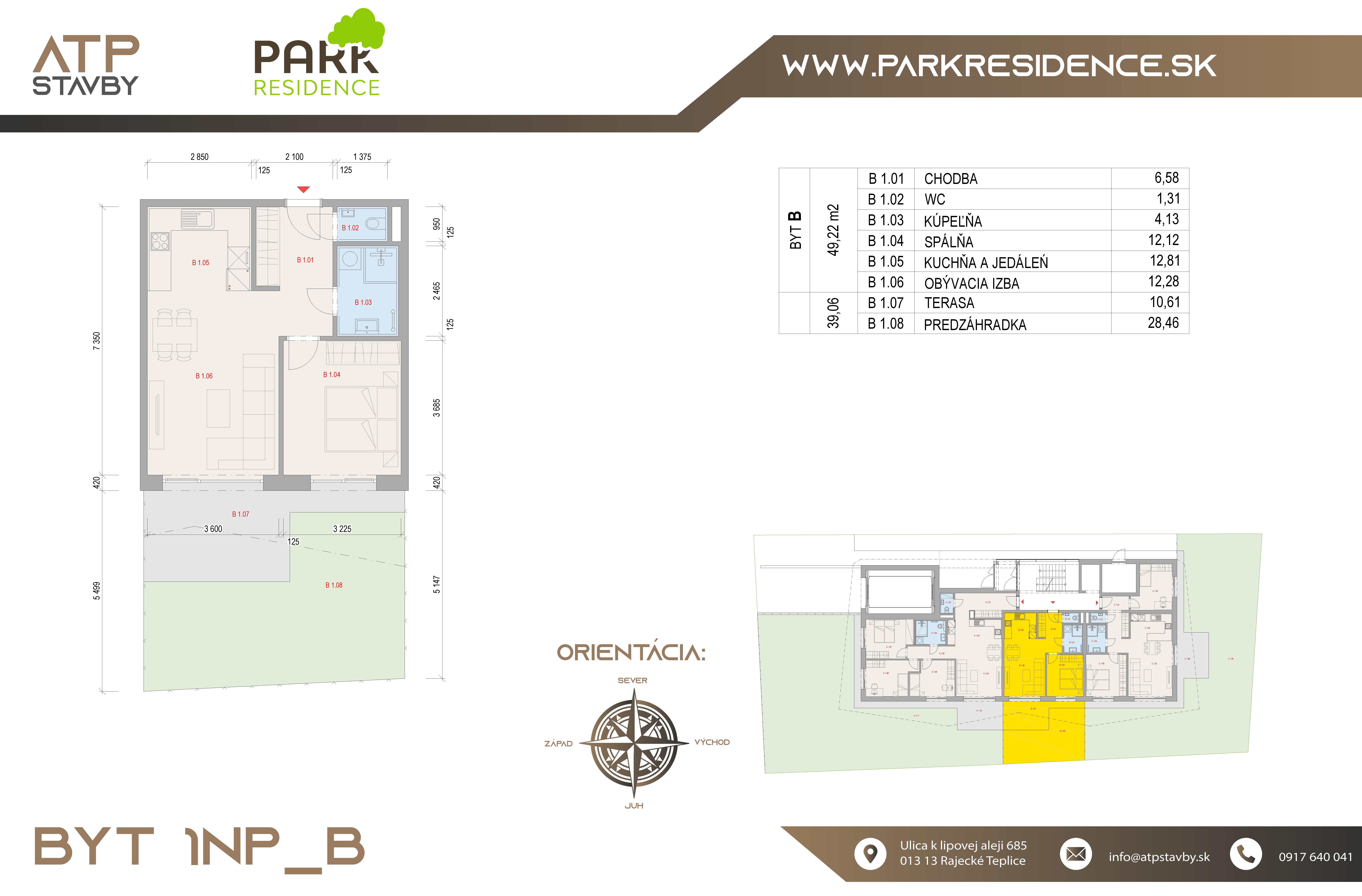 Park Residence - NP1 - B - Pôdorys