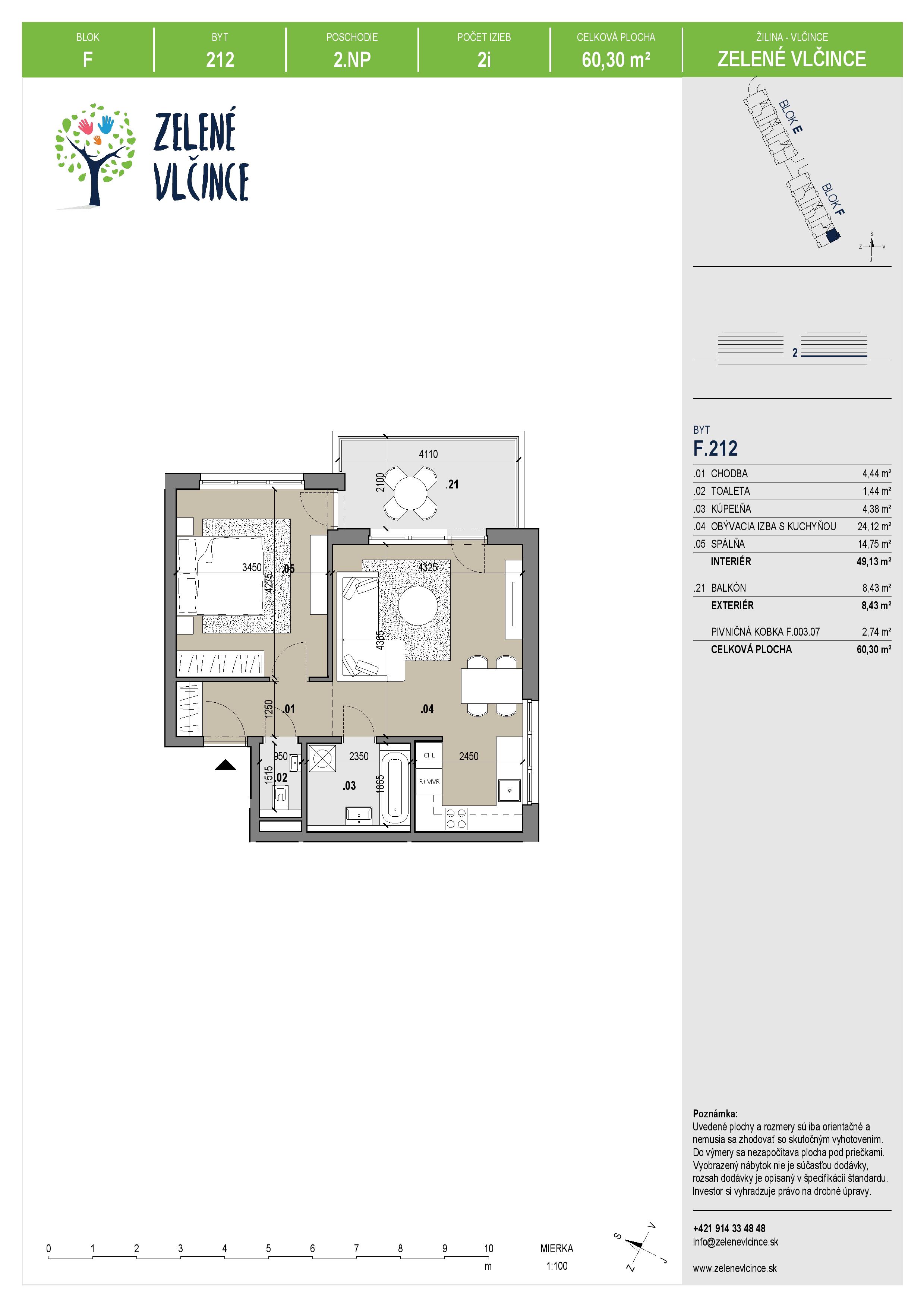 Zelené Vlčince - 212 - Pôdorys