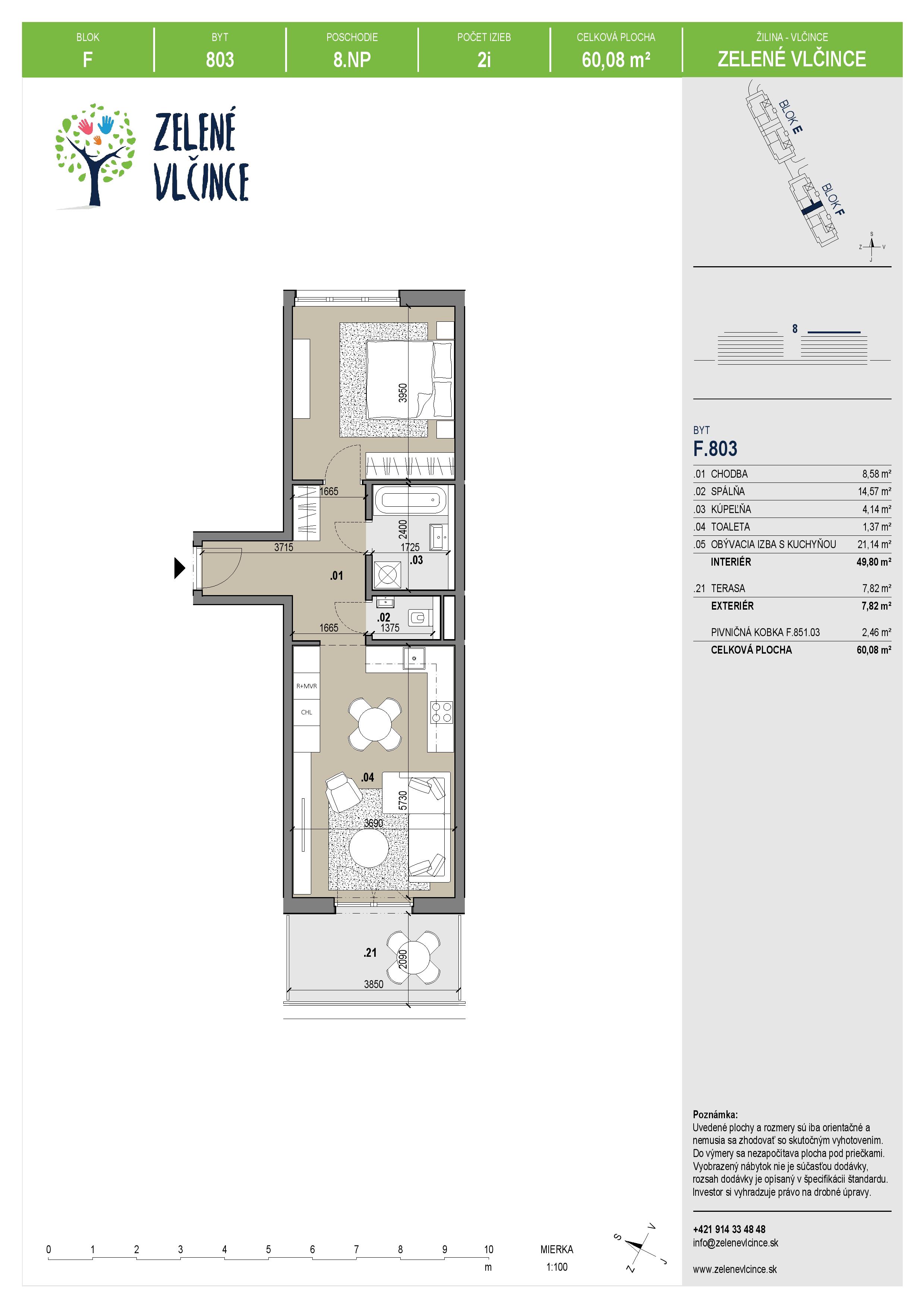 Zelené Vlčince - 803 - Pôdorys