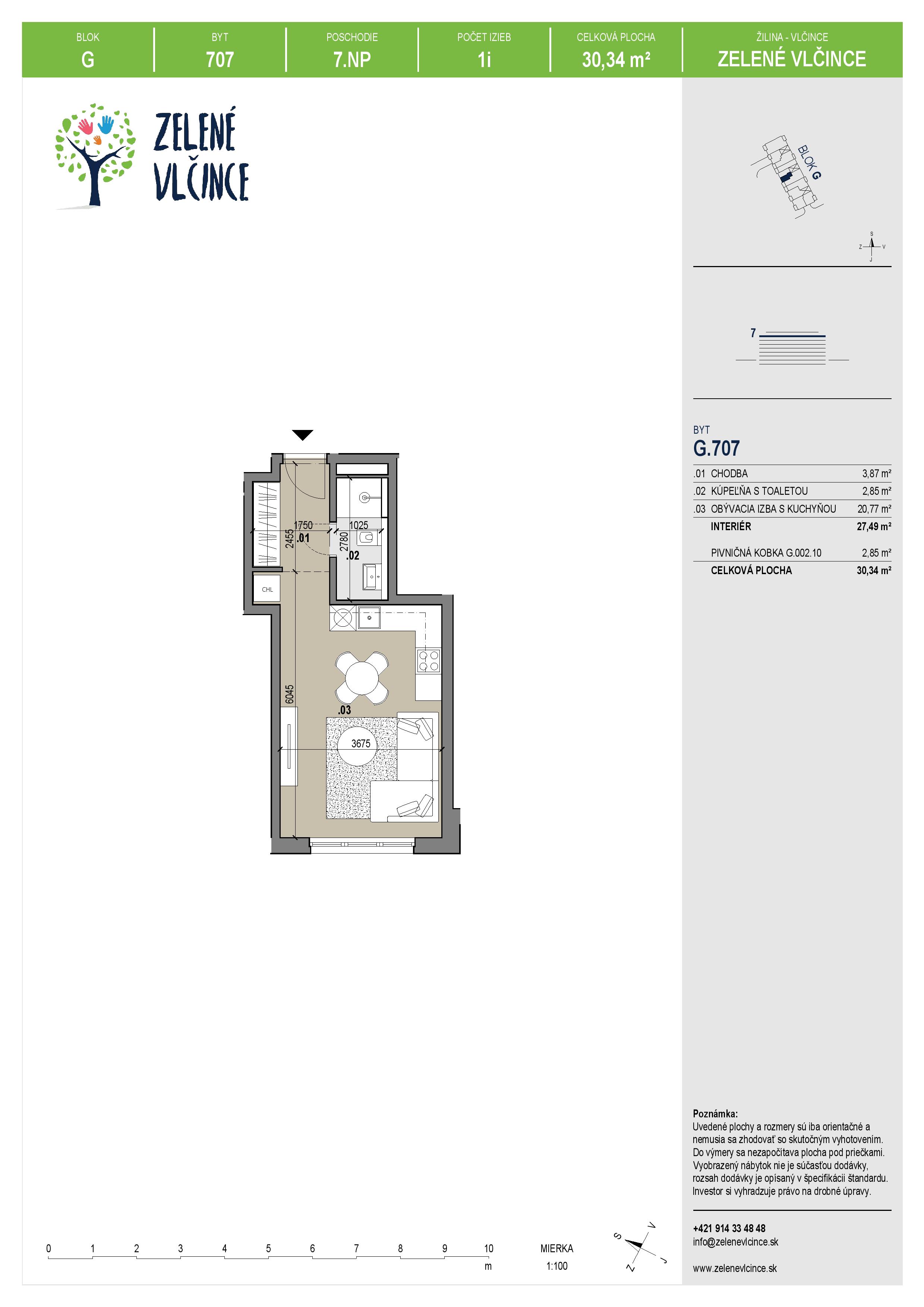 Zelené Vlčince - 707 - Pôdorys