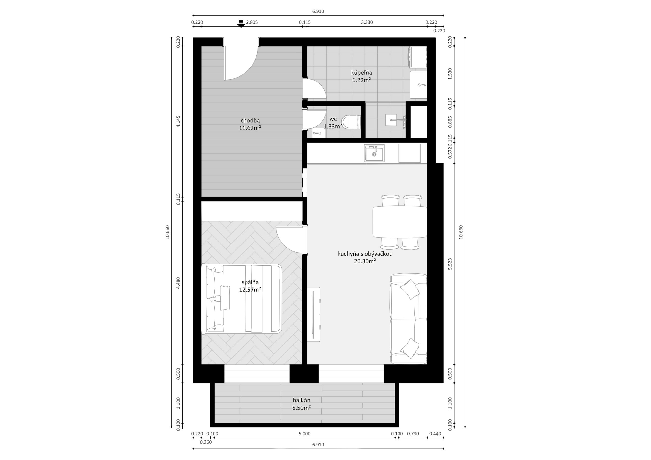 Na Klásku - A03 - Pôdorys