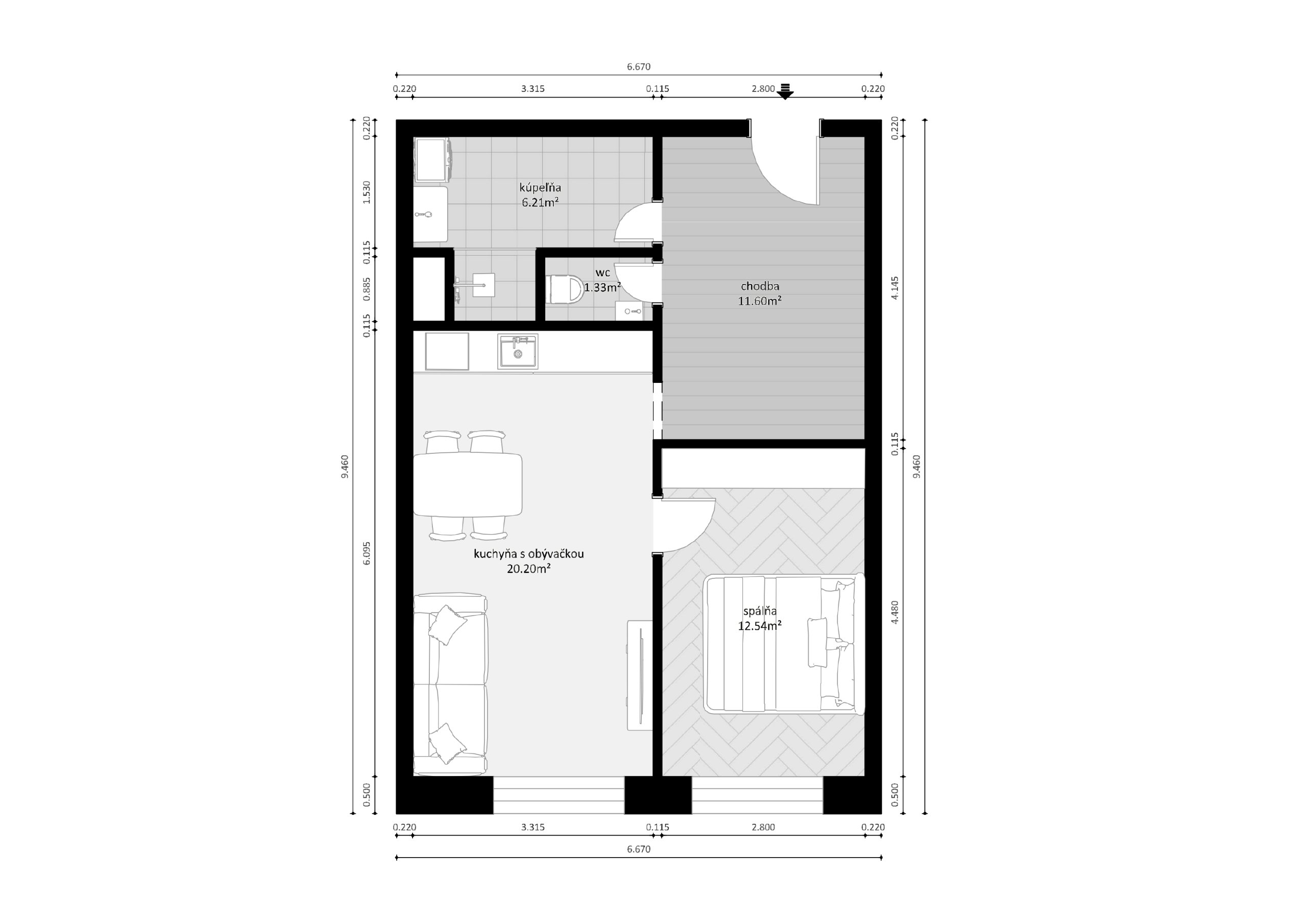 Na Klásku - B01 - Pôdorys
