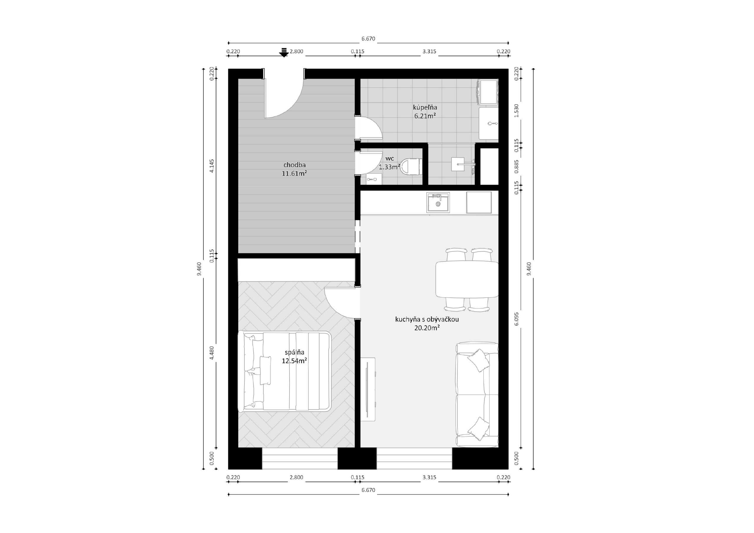 Na Klásku - C01 - Pôdorys