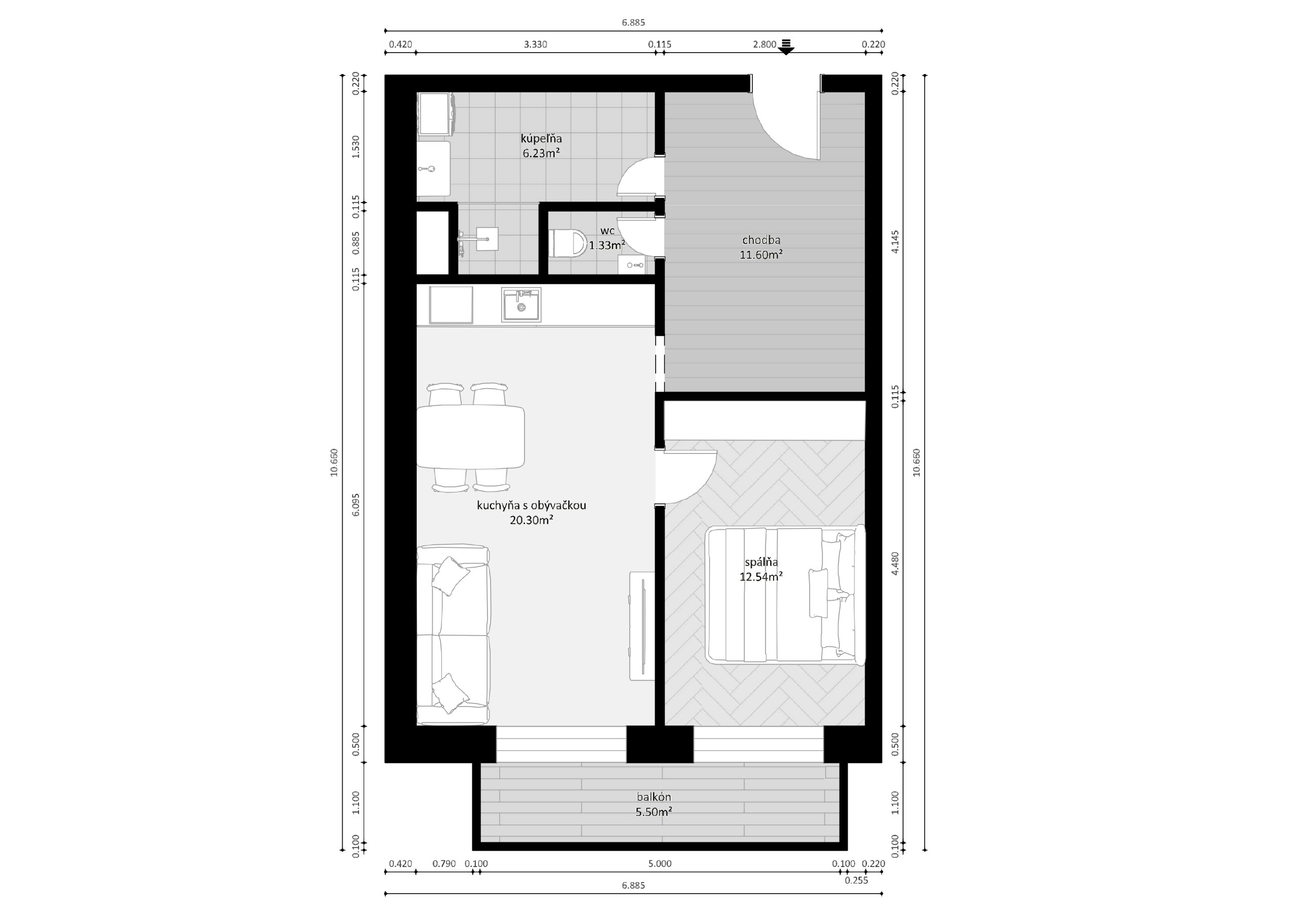 Na Klásku - D03 - Pôdorys