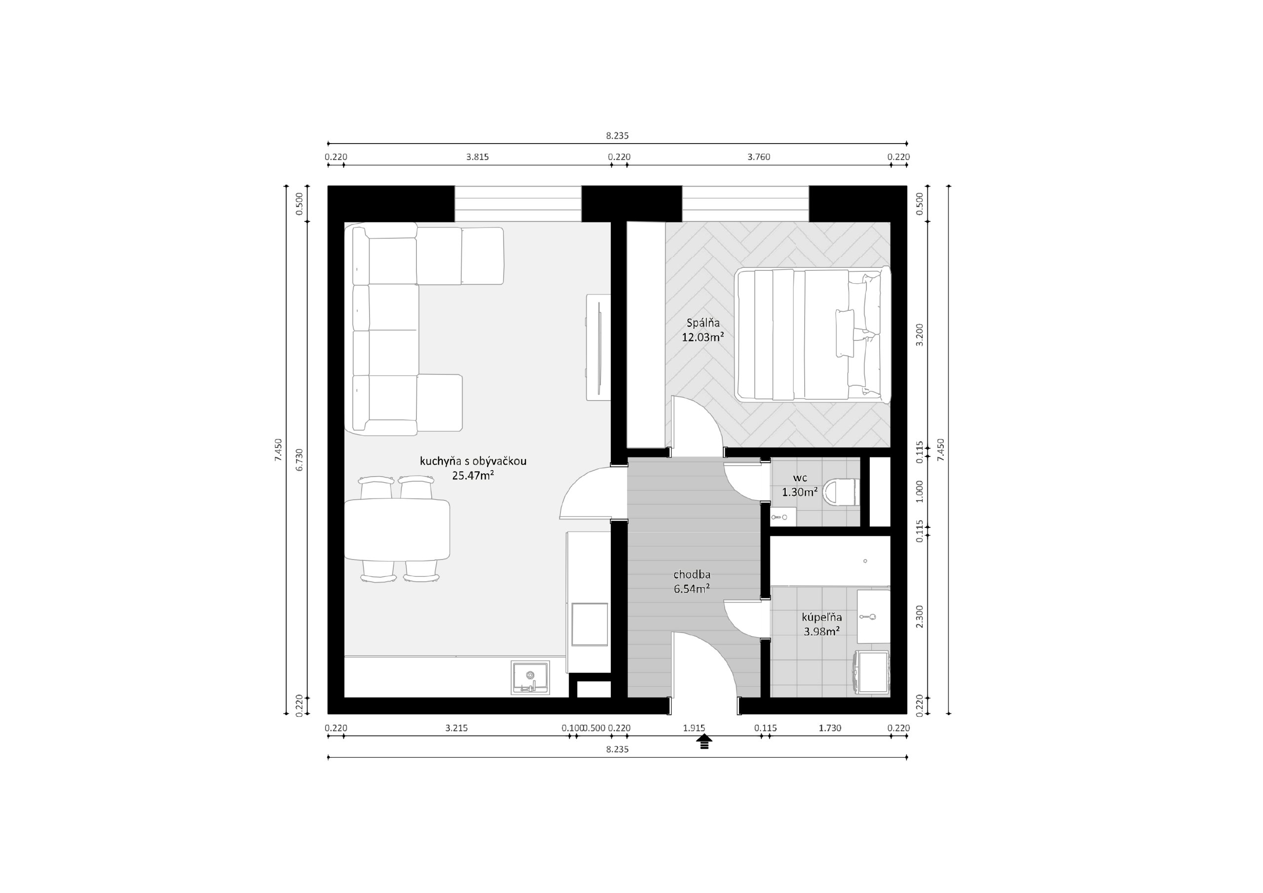 Na Klásku - F01 - Pôdorys