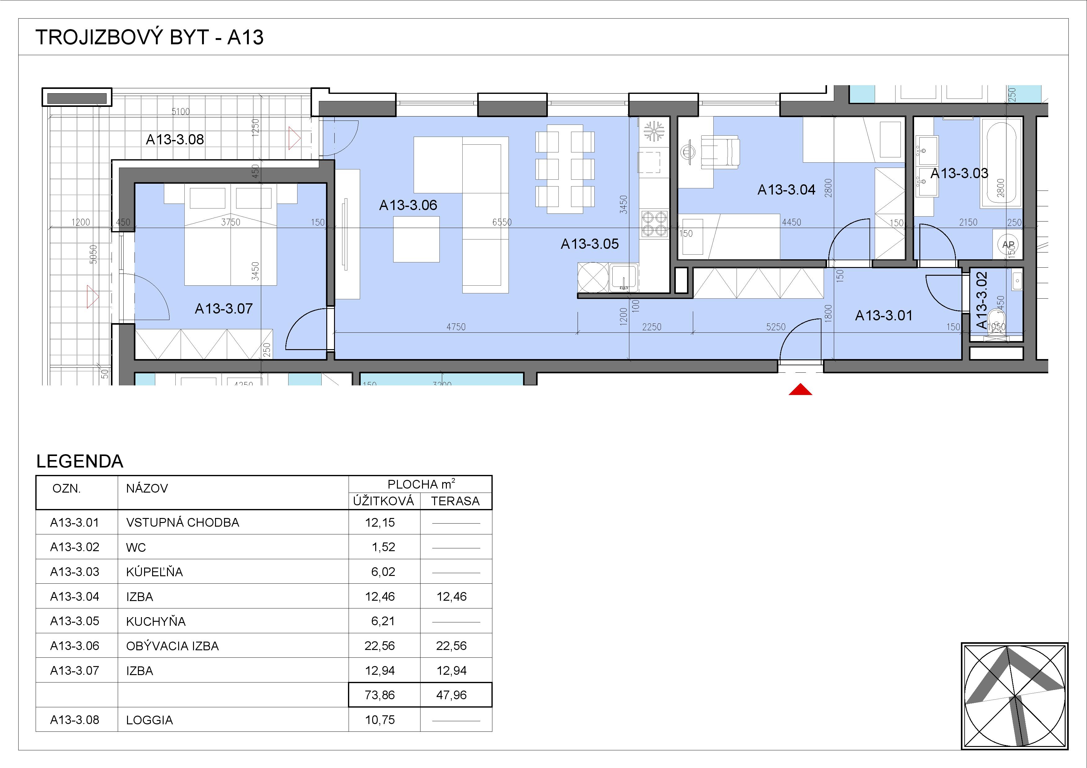 Nový Začiatok - A13 - Pôdorys