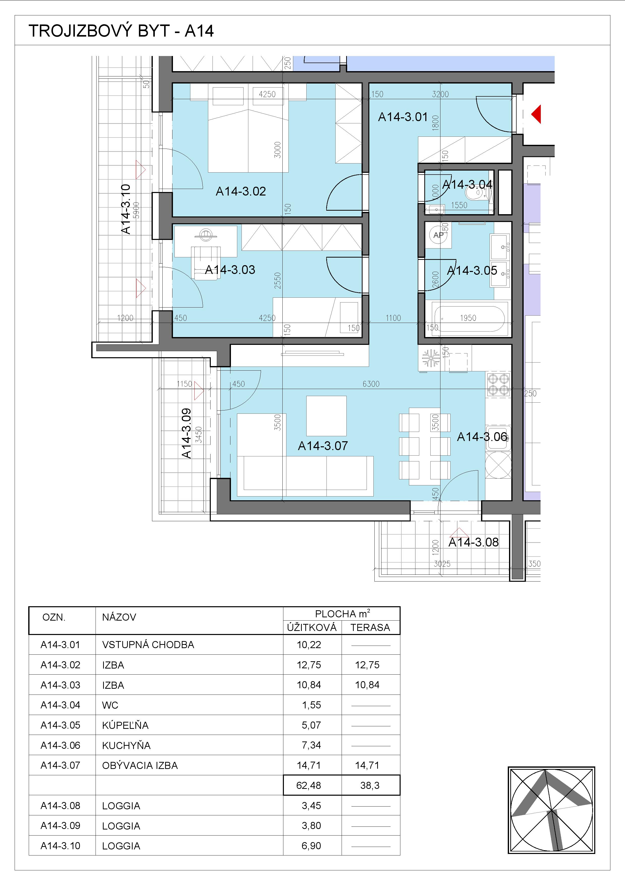 Nový Začiatok - A14 - Pôdorys