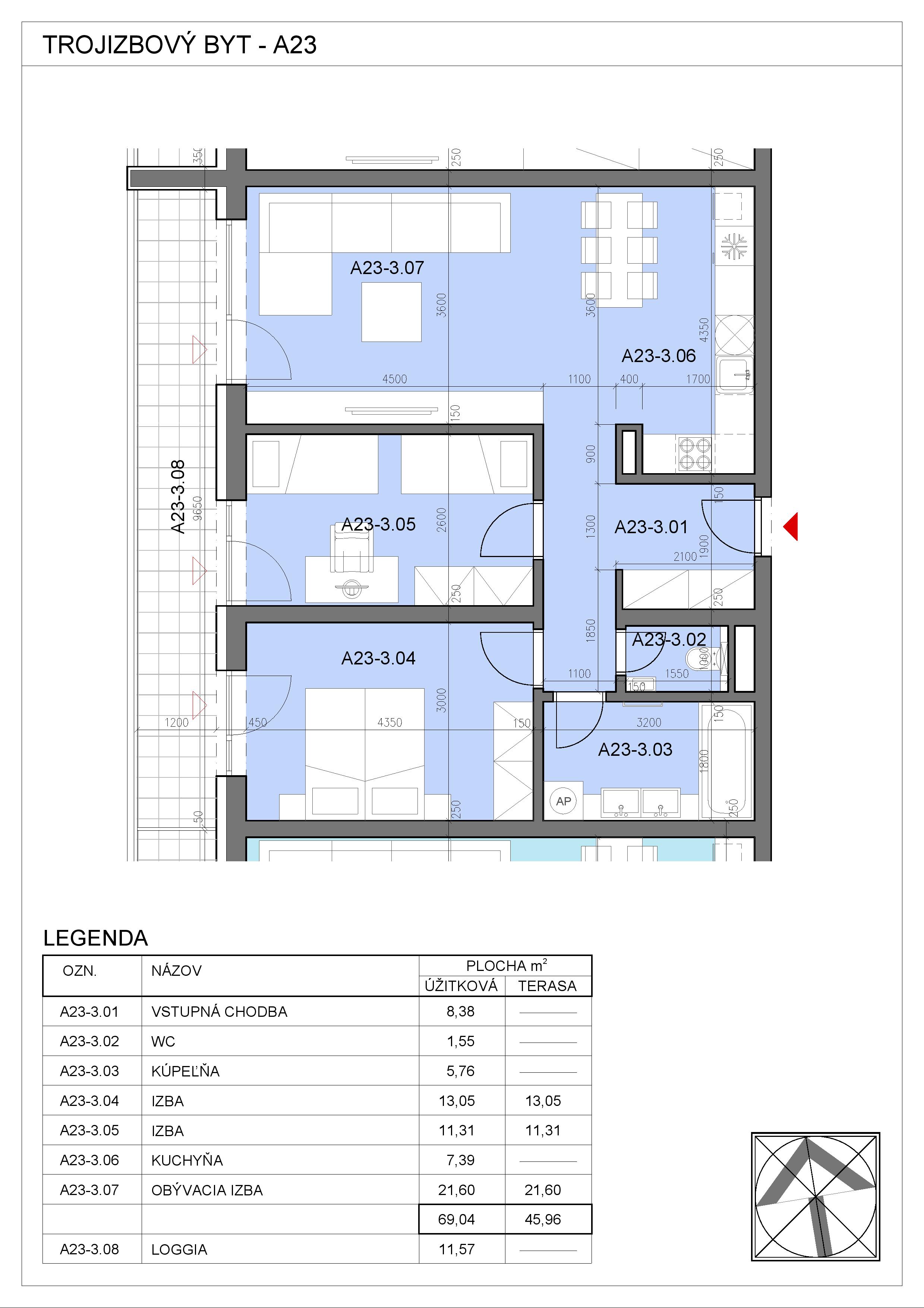 Nový Začiatok - A23 - Pôdorys