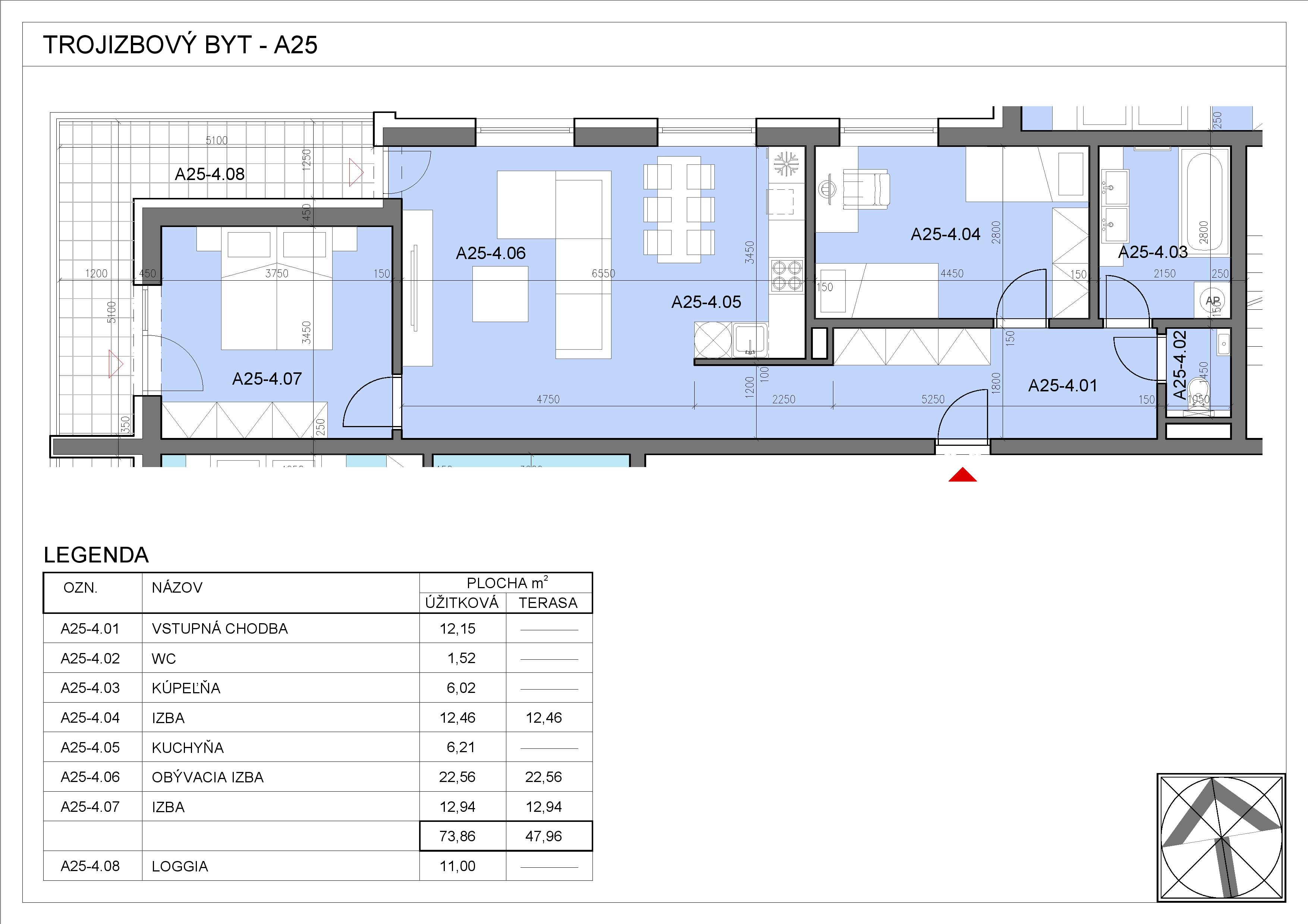 Nový Začiatok - A25 - Pôdorys
