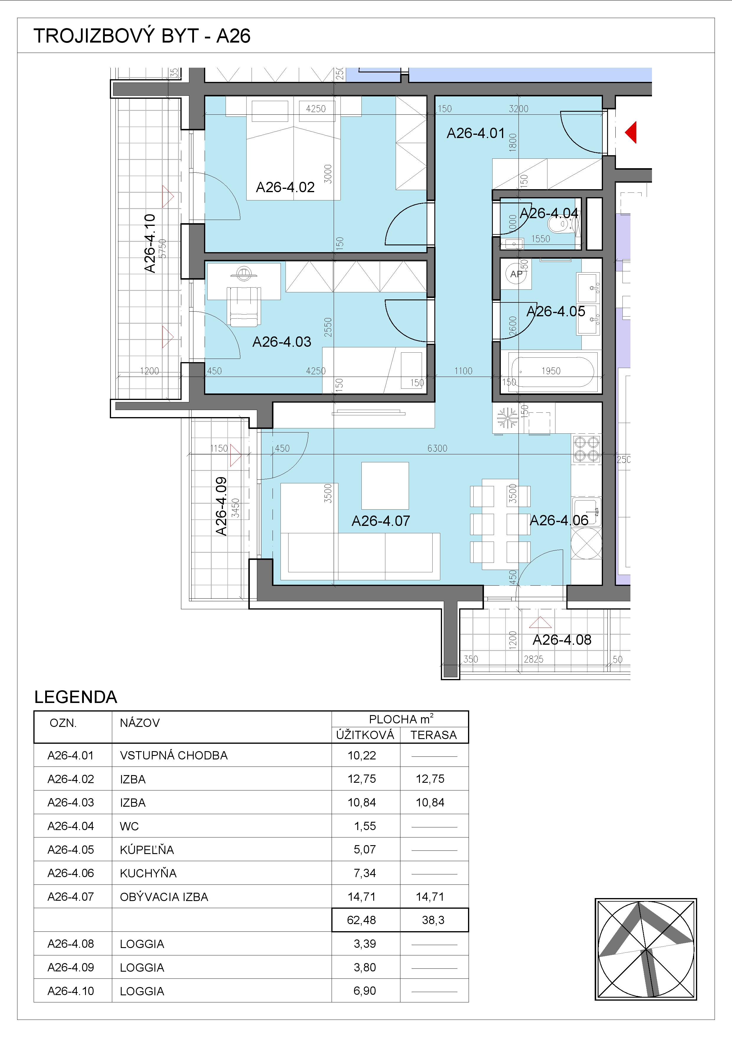 Nový Začiatok - A26 - Pôdorys