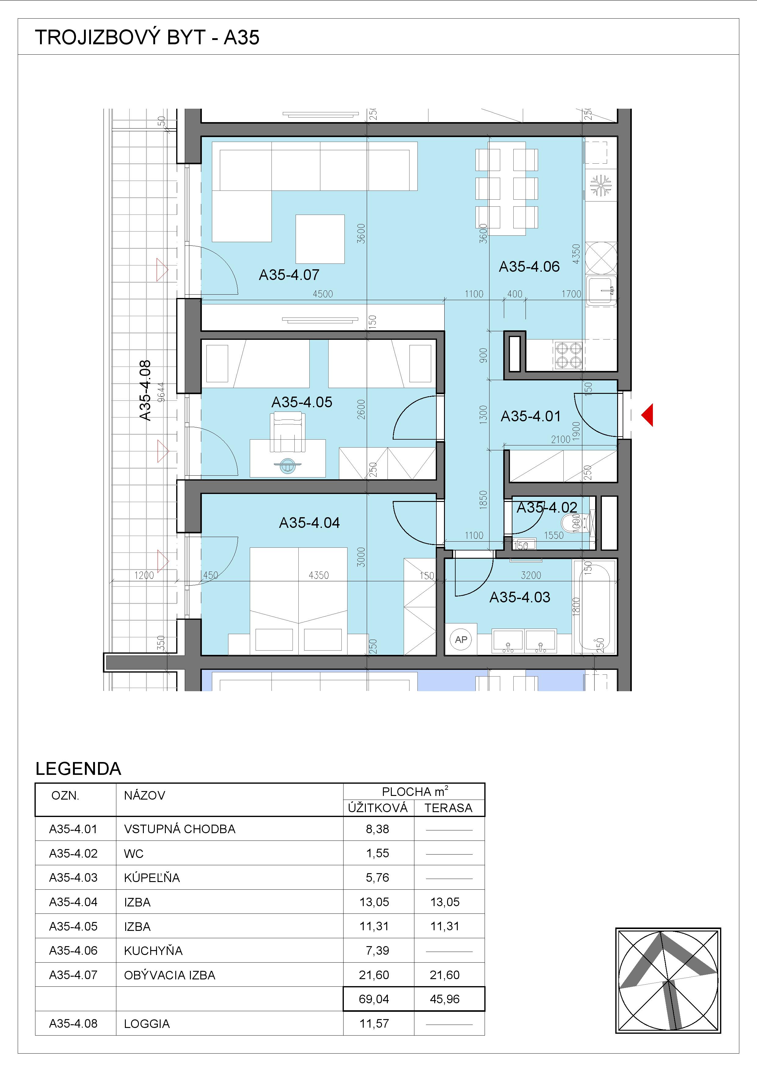 Nový Začiatok - A35 - Pôdorys