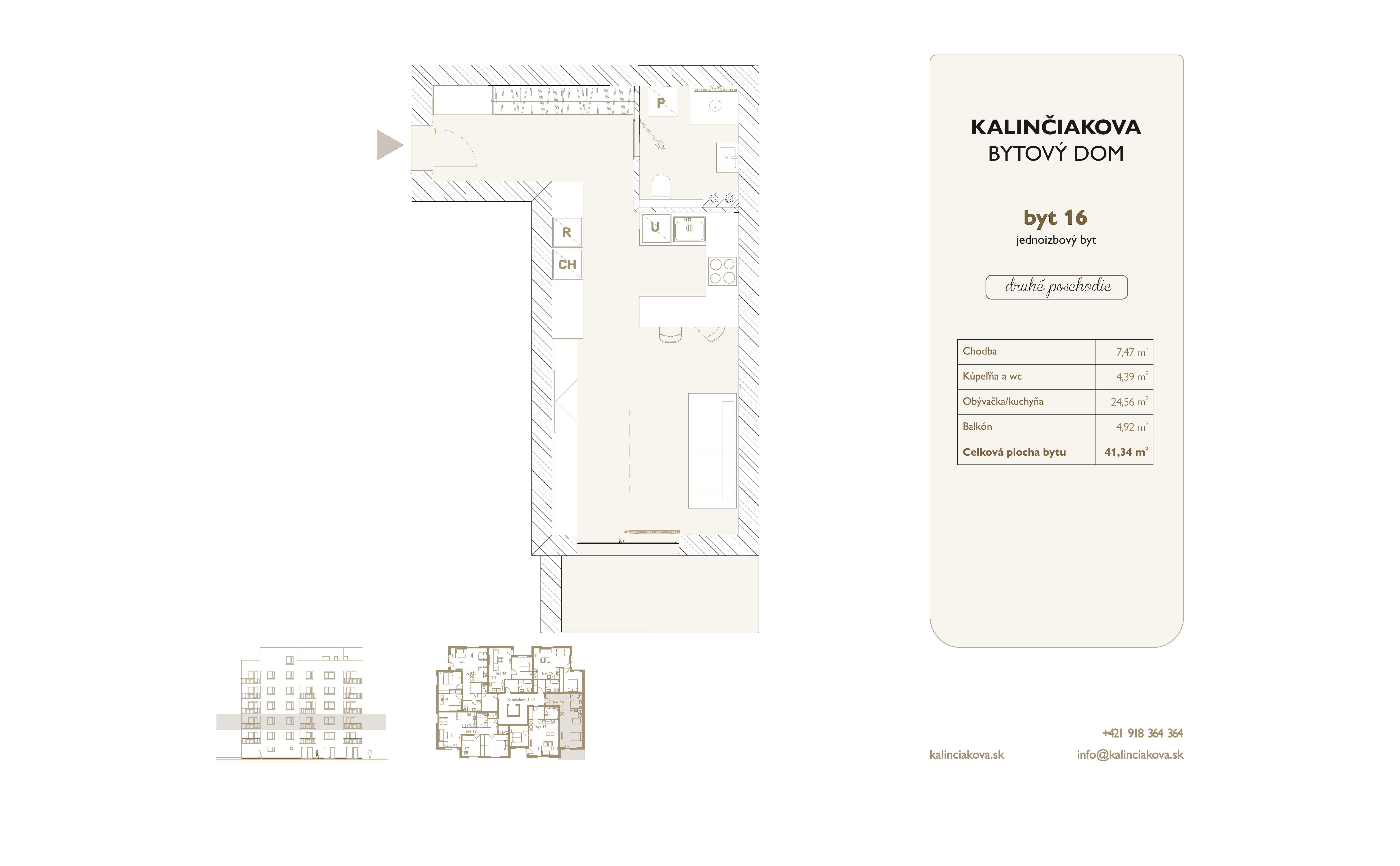 Kalinčiakova Bytový Dom - 16 - Pôdorys
