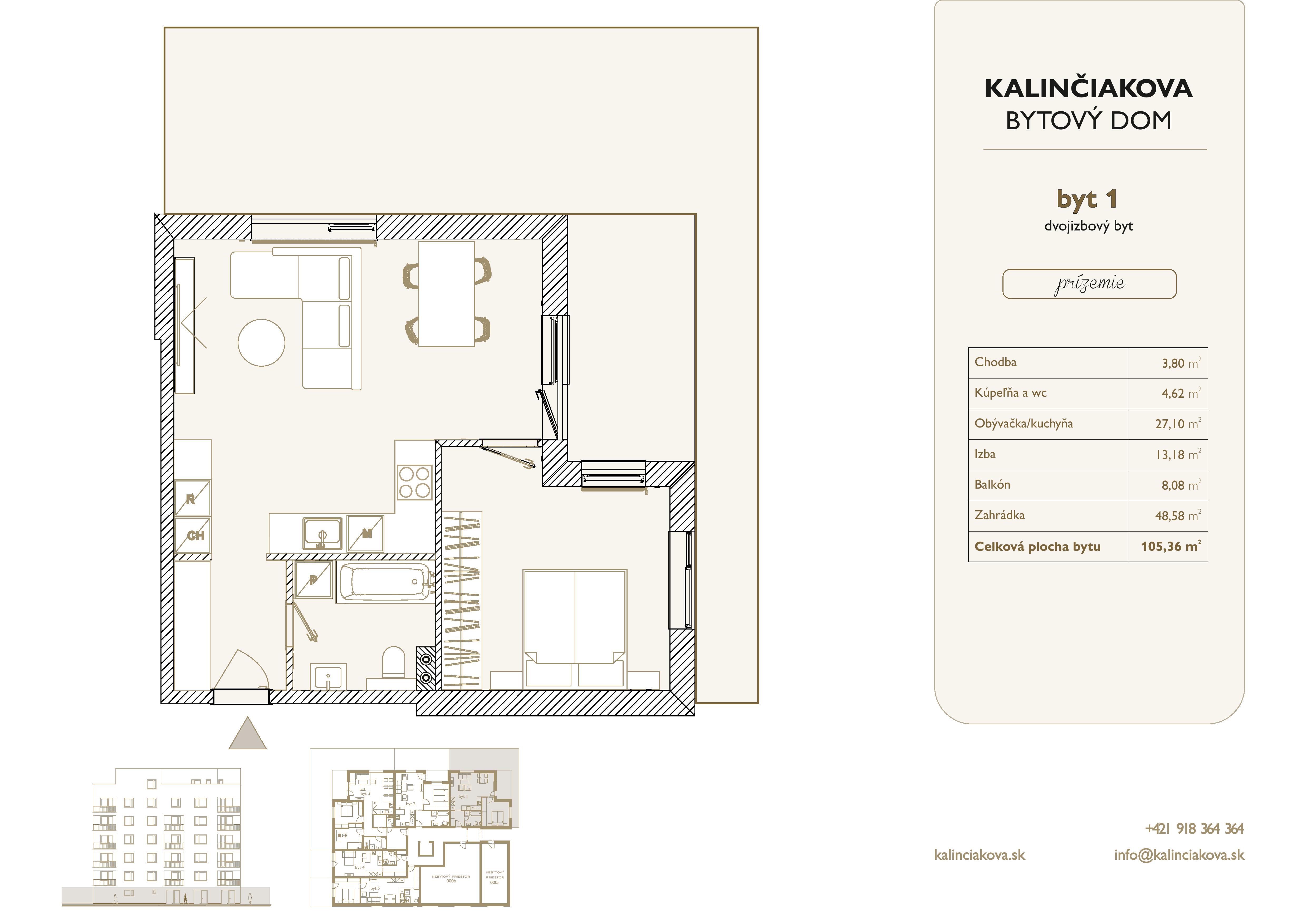 Kalinčiakova Bytový Dom - 1 - Pôdorys