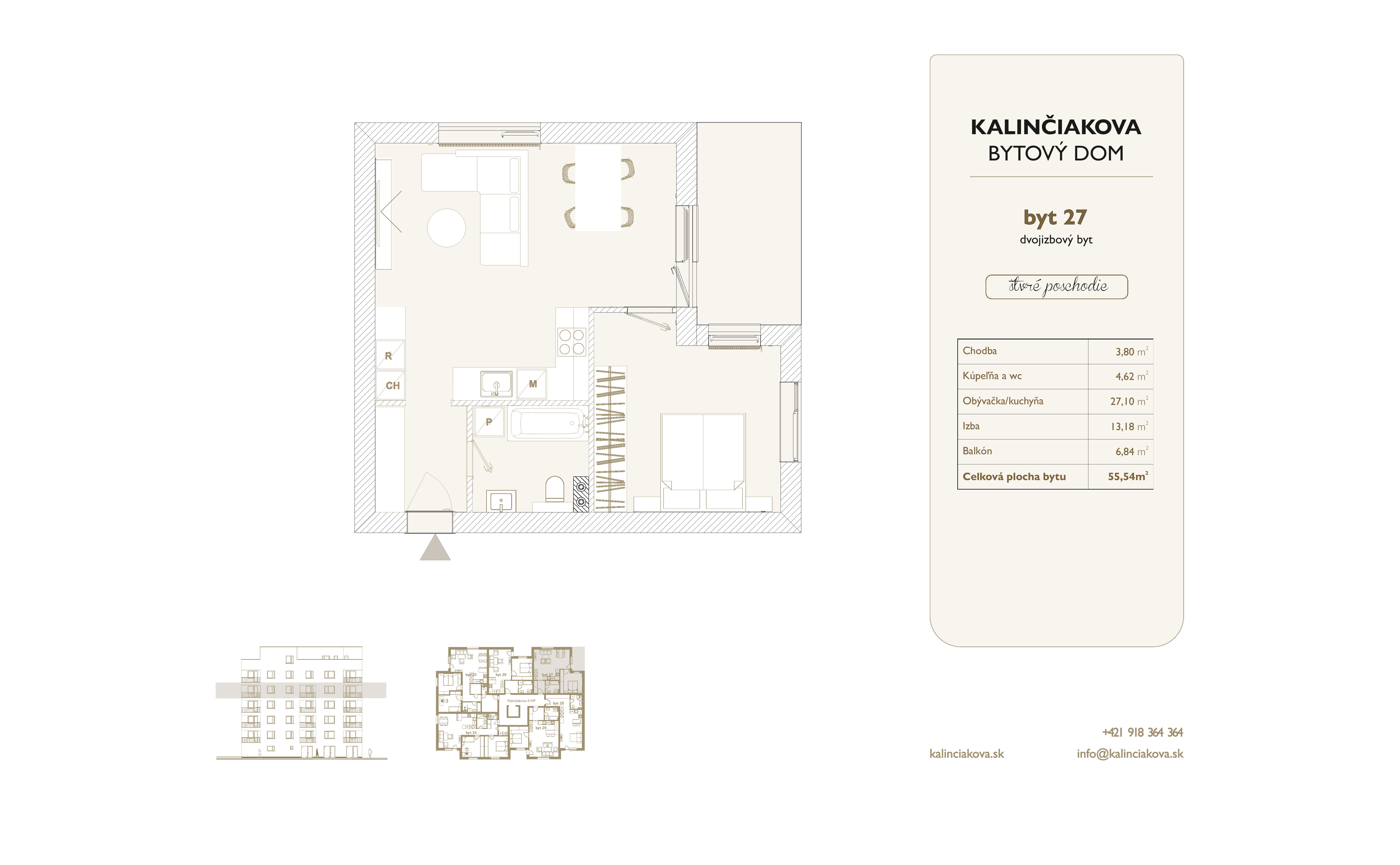 Kalinčiakova Bytový Dom - 27 - Pôdorys