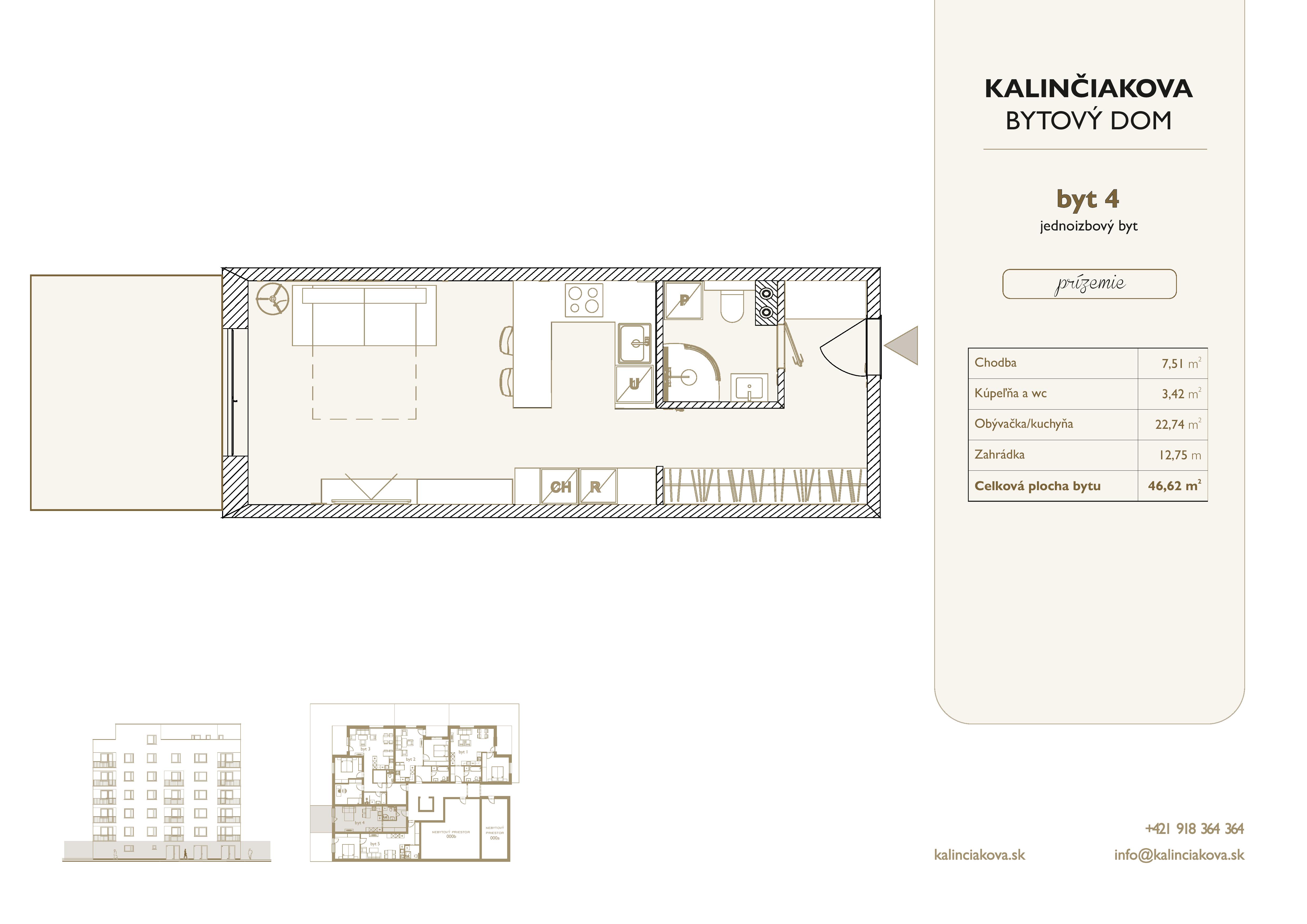 Kalinčiakova Bytový Dom - 4 - Pôdorys