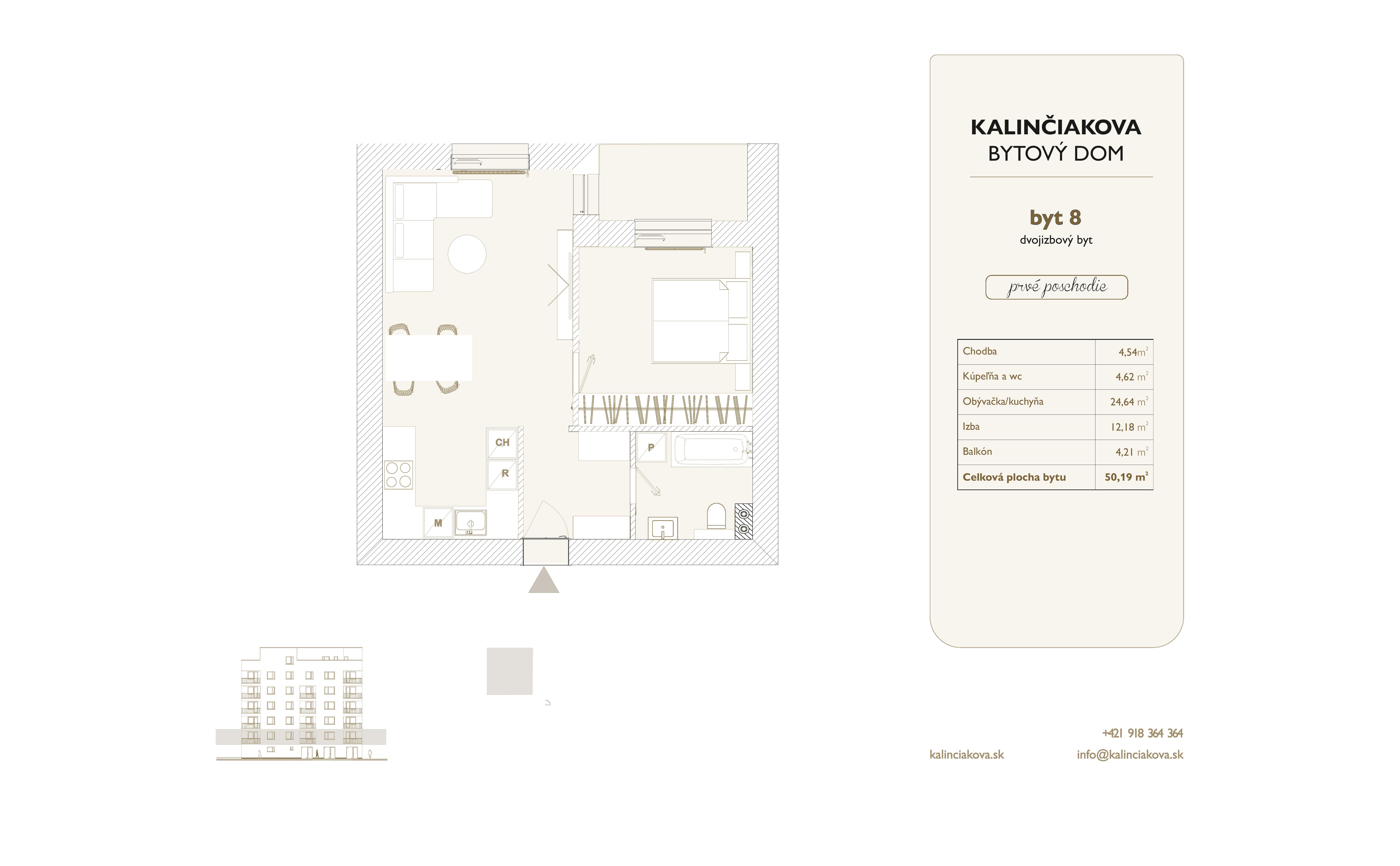 Kalinčiakova Bytový Dom - 8 - Pôdorys