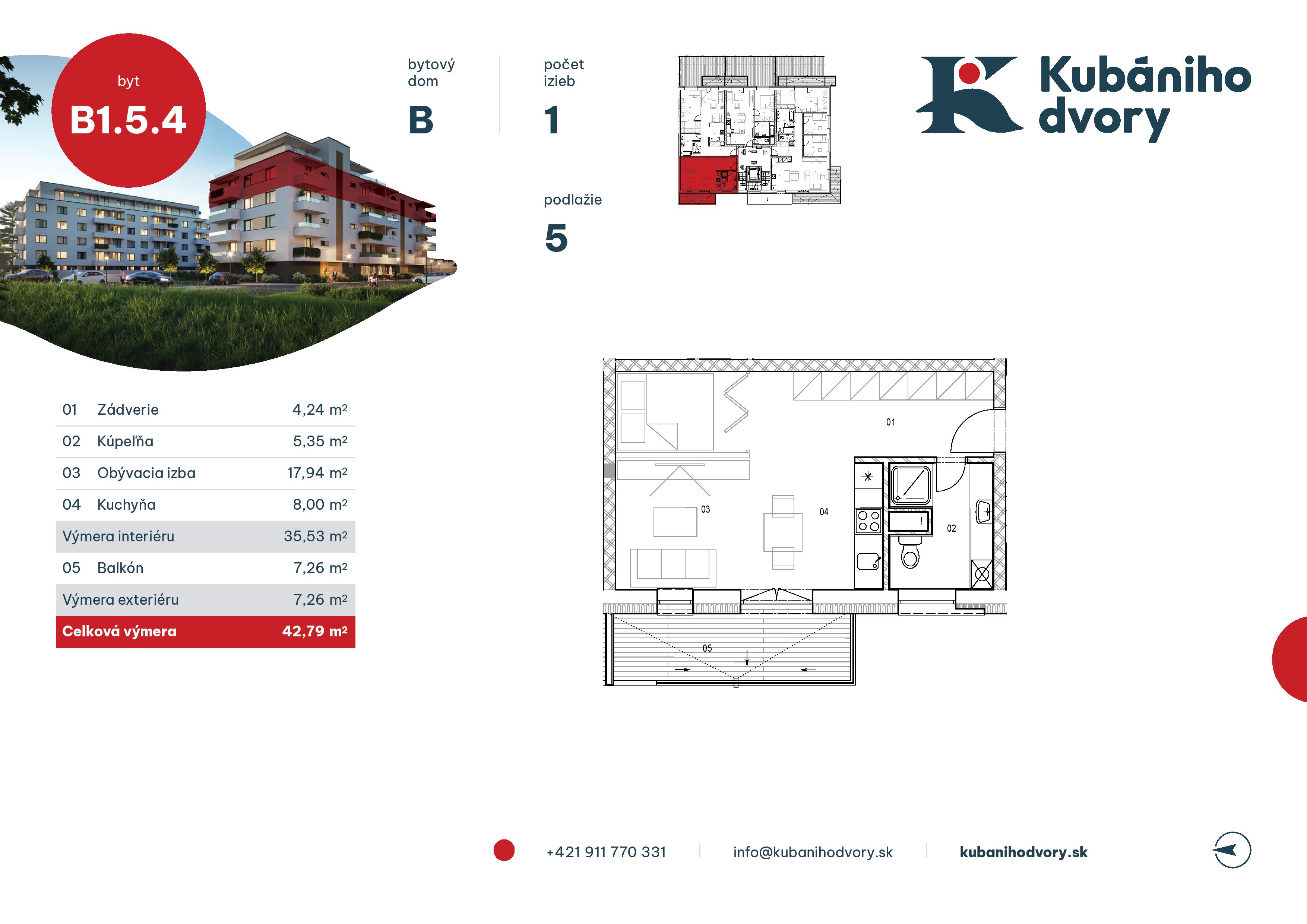 Kubániho dvory - B1.5.4 - Pôdorys