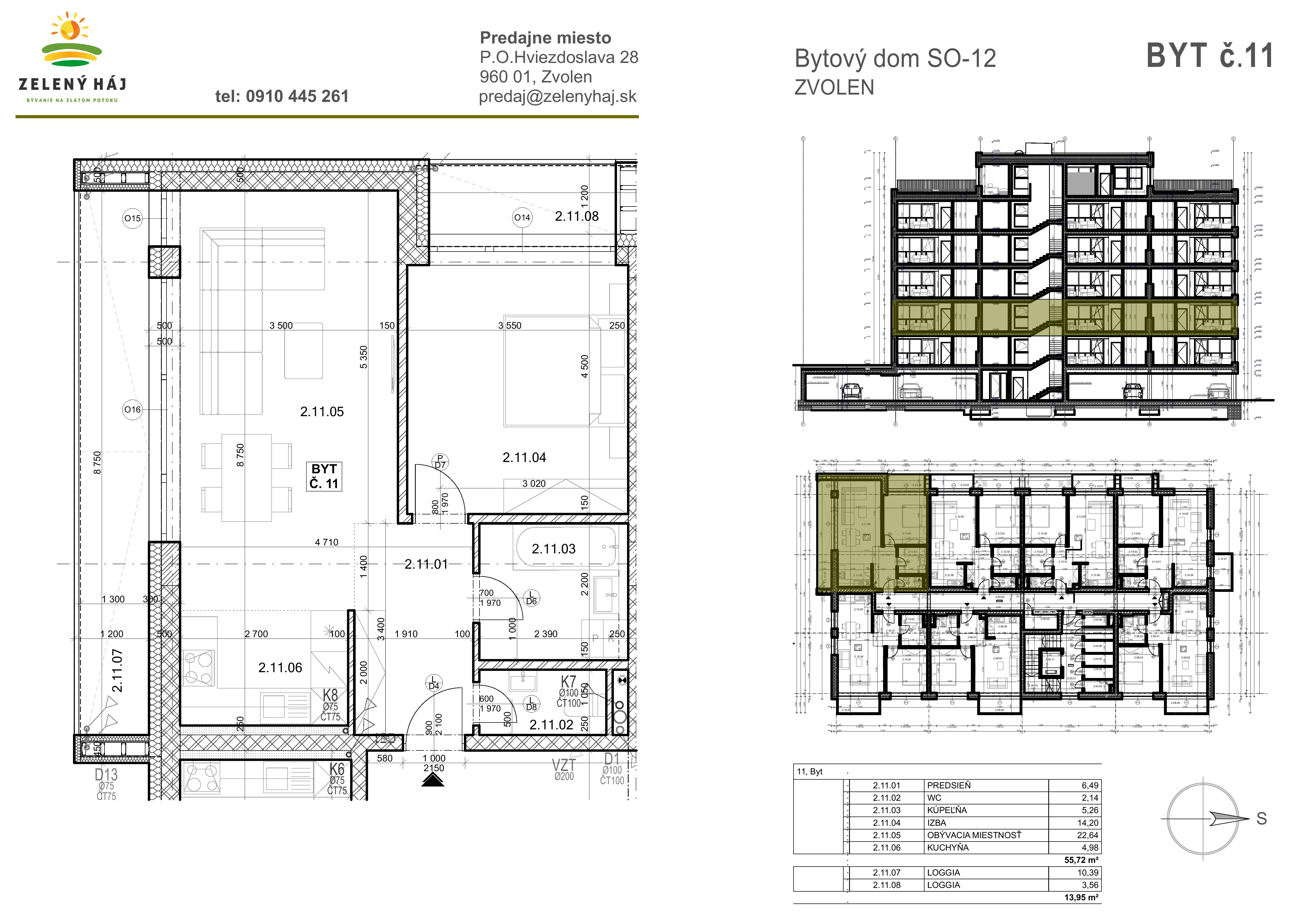 Zelený Háj - B11 - Pôdorys
