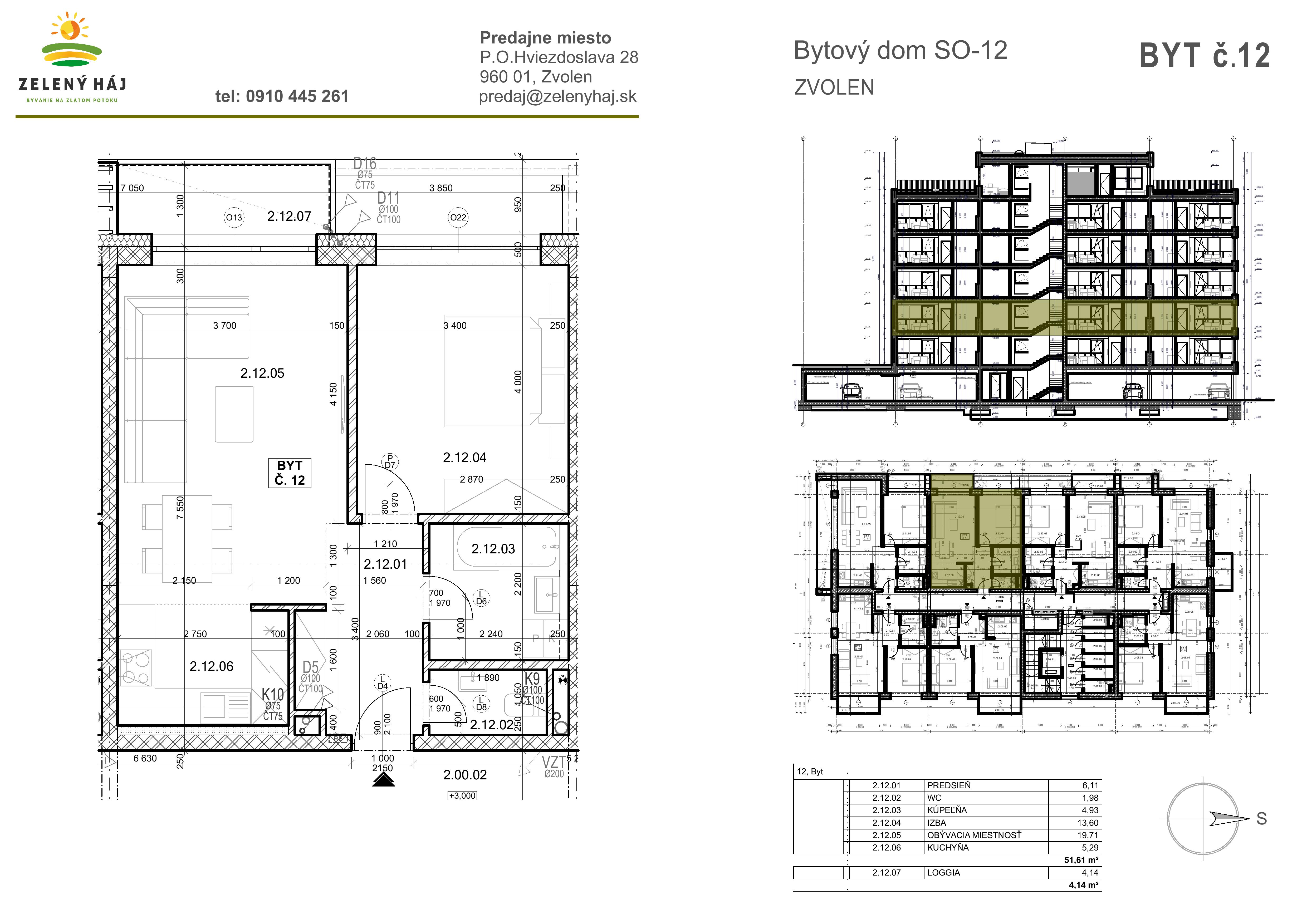 Zelený Háj - B12 - Pôdorys