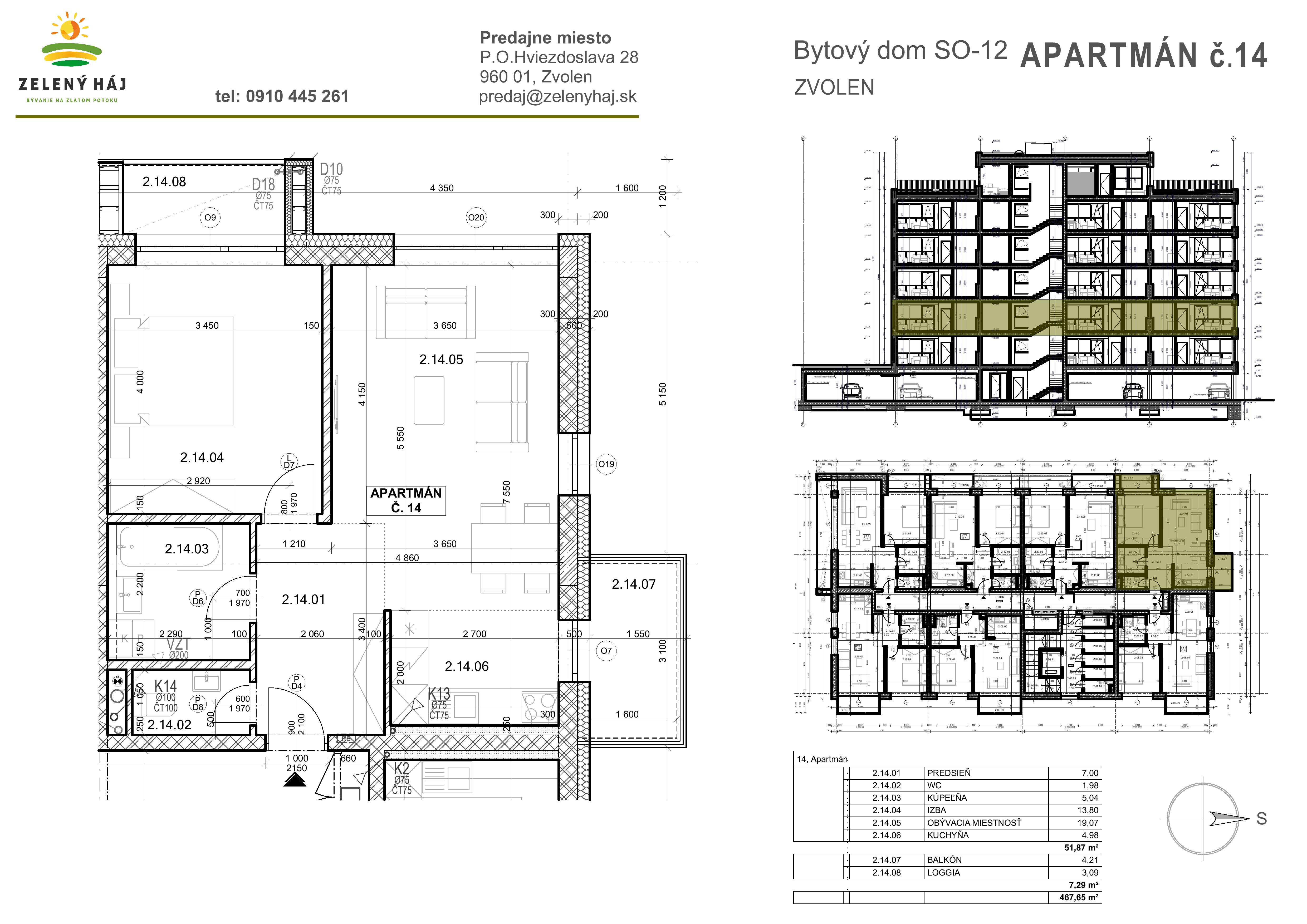 Zelený Háj - B14 - Pôdorys