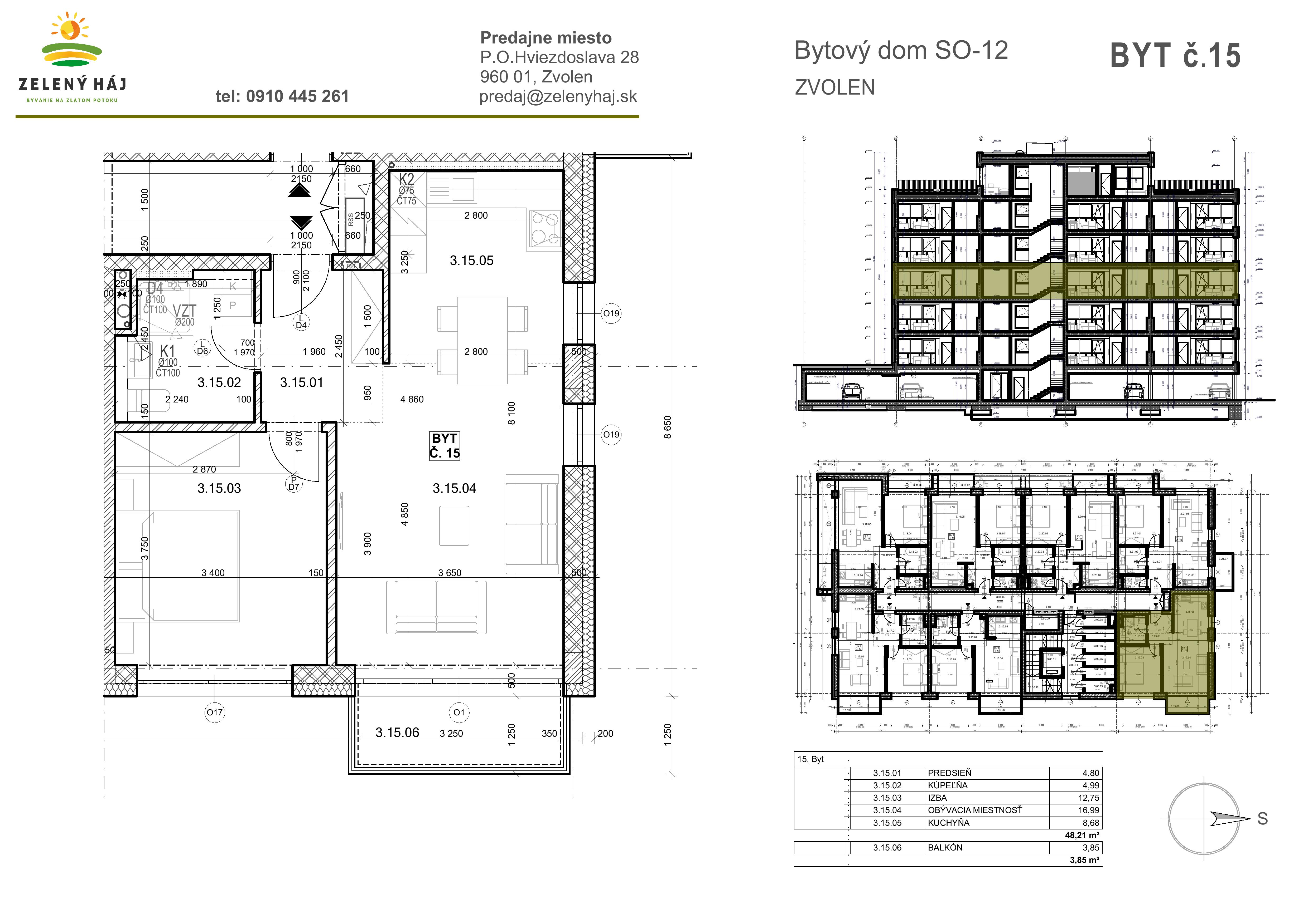 Zelený Háj - B15 - Pôdorys