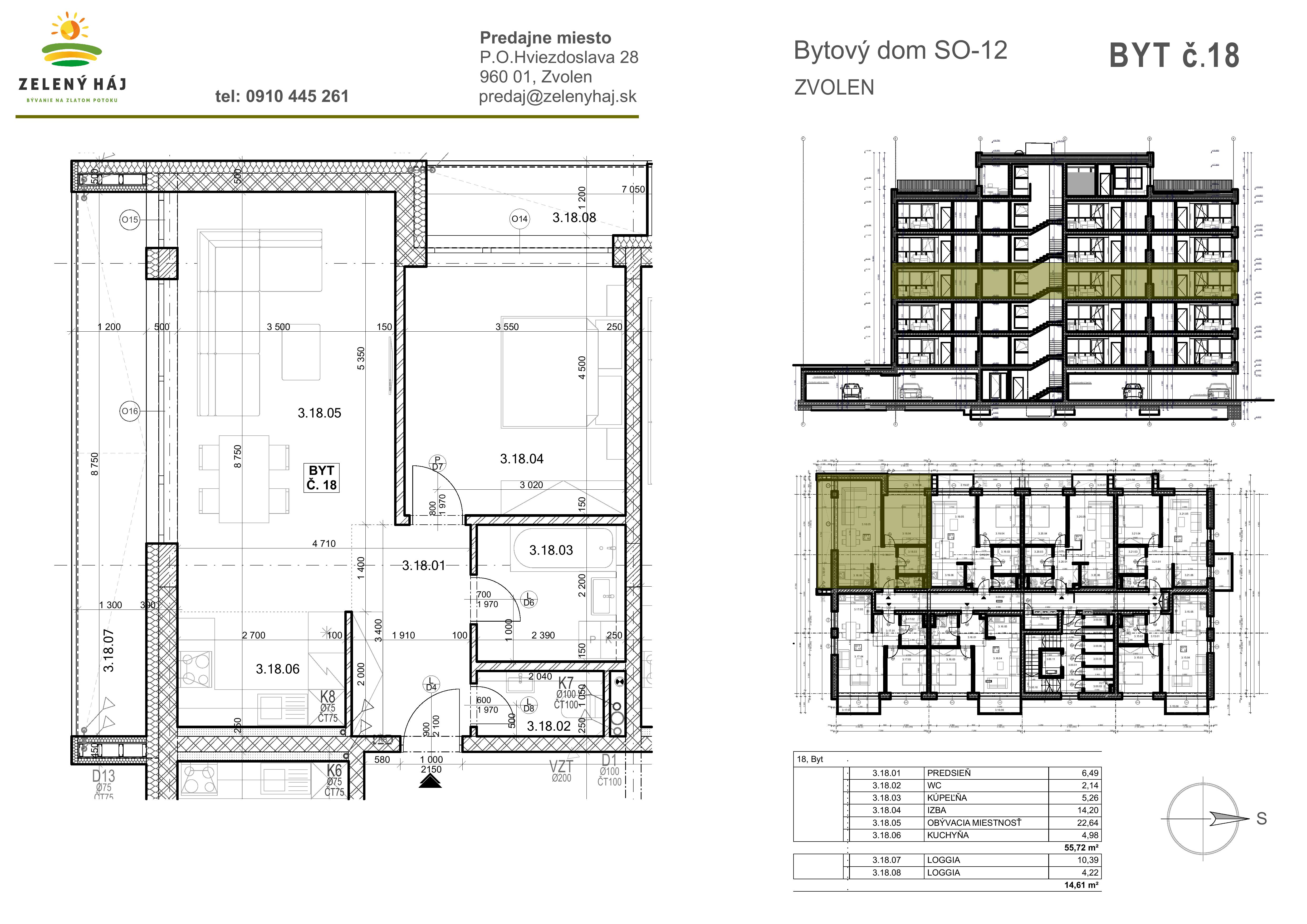 Zelený Háj - B18 - Pôdorys