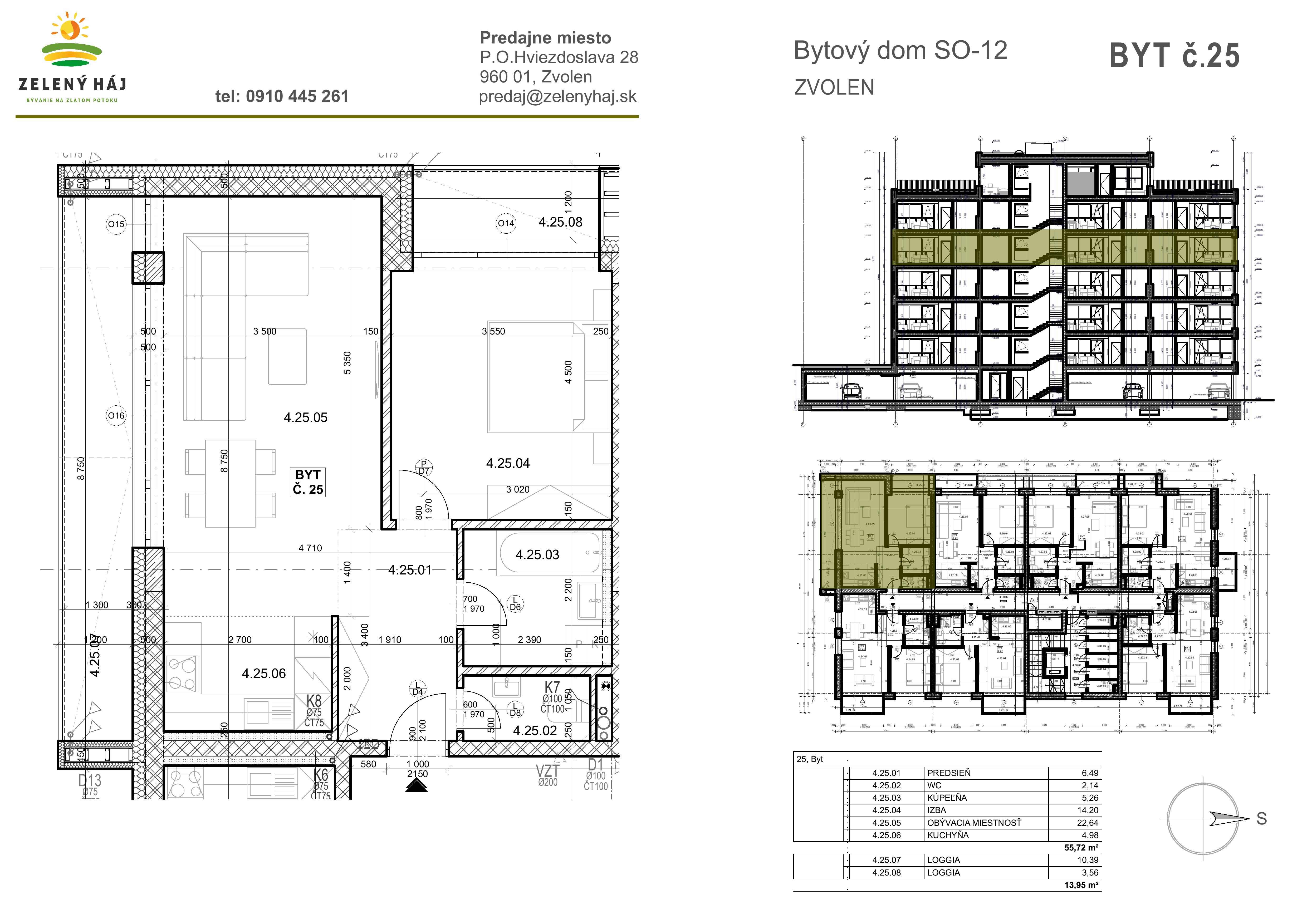Zelený Háj - B25 - Pôdorys