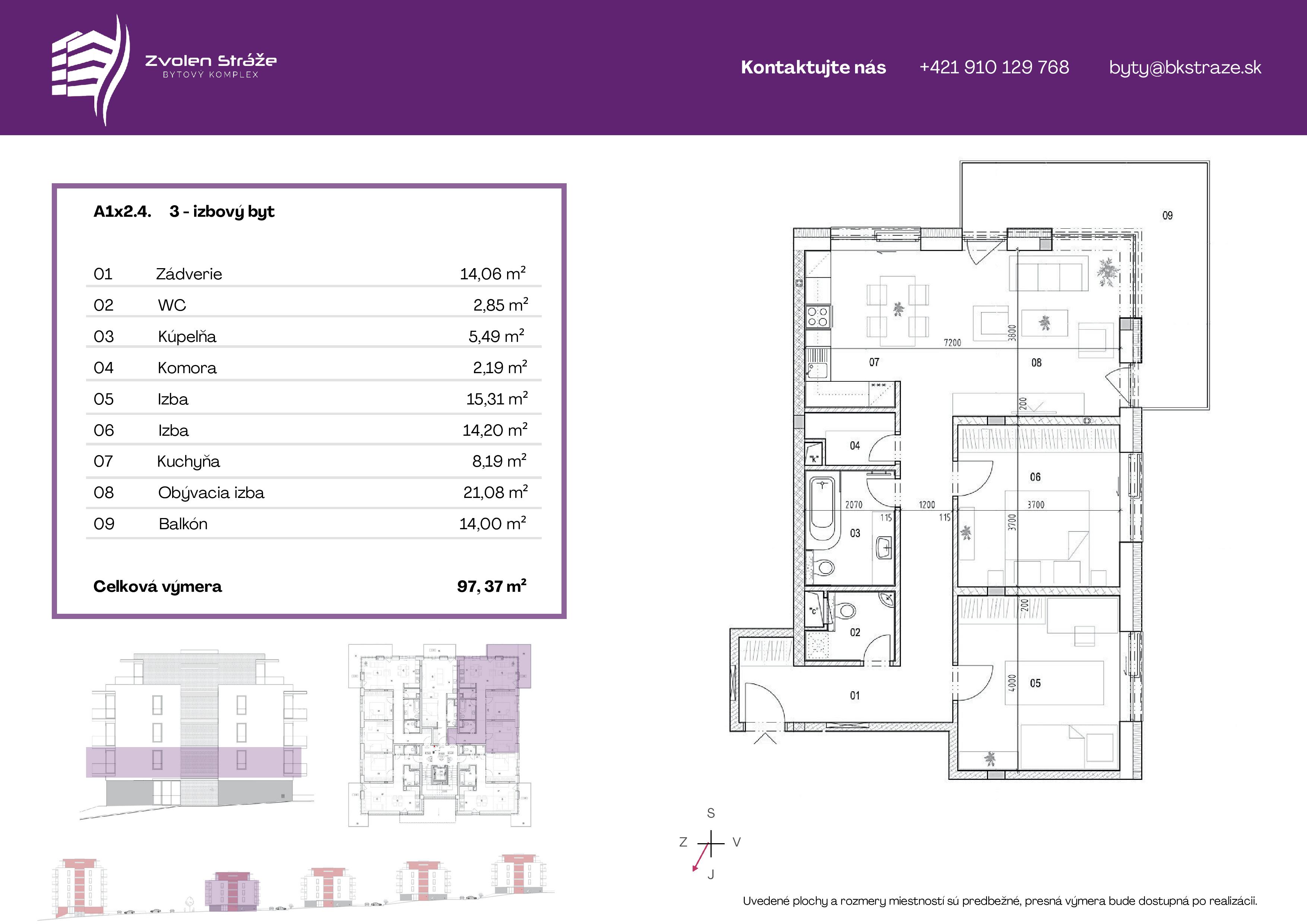 Zvolen stráže - 1 2 typ d - Pôdorys